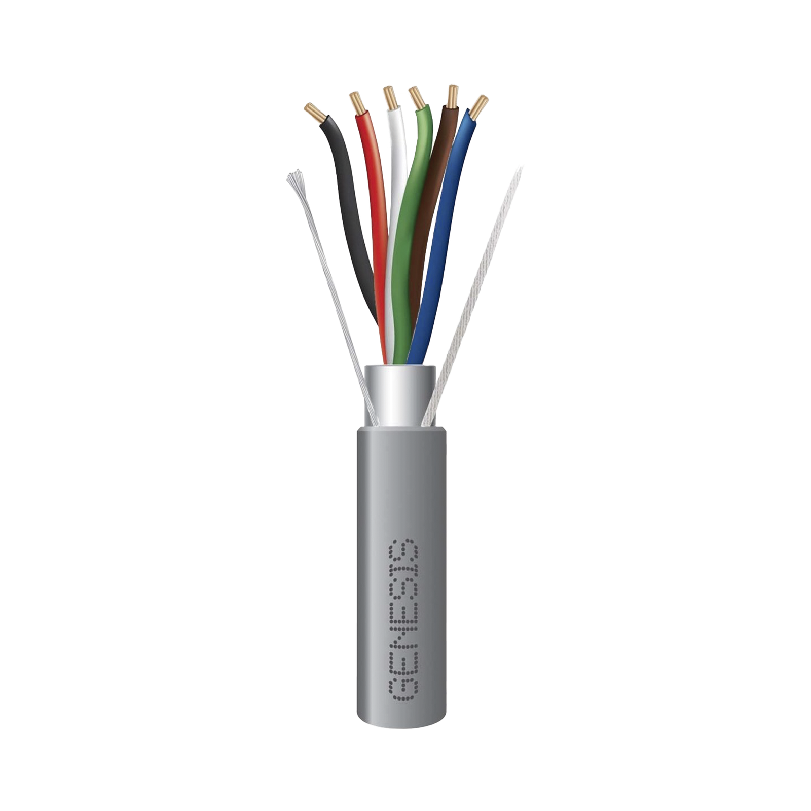 Bobina de 305 Metros (1000 Pies) de Cable 6 x 22 AWG / Blindado / Plenum de Color Gris / Aplicaciones de Audio, Seguridad y Control