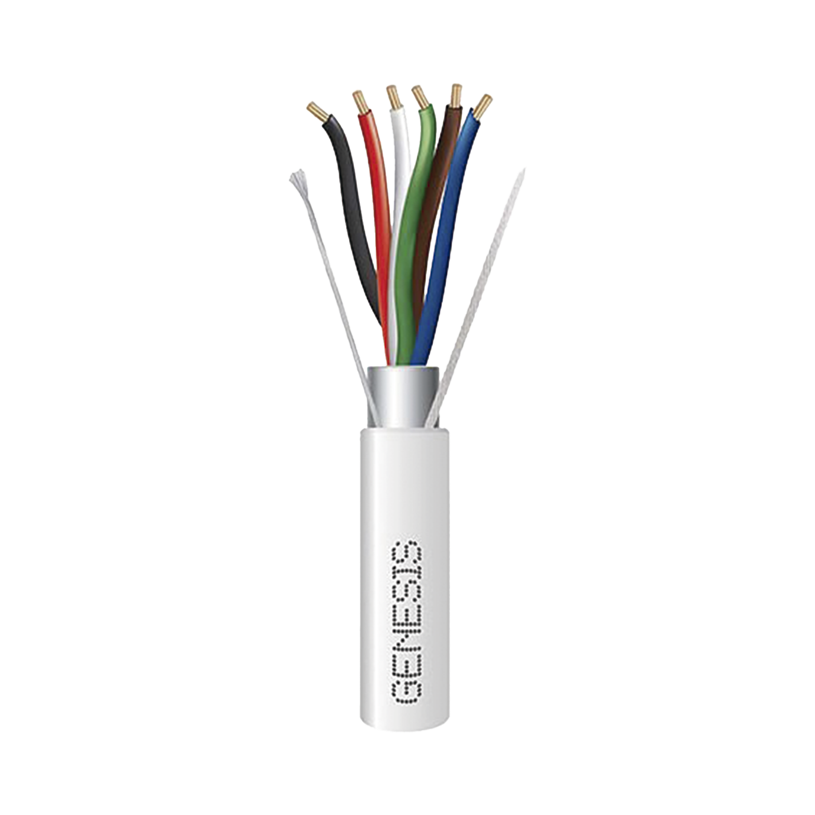 Carrete de 305 Metros (1000 Pies) / Cable de Cobre / 6 x 18 AWG / Plenum / Color Blanco / Blindado / Para Aplicaciones de Alarmas de Intrusión / Control de Acceso / Automatización / Interfonos y Tv Porteros