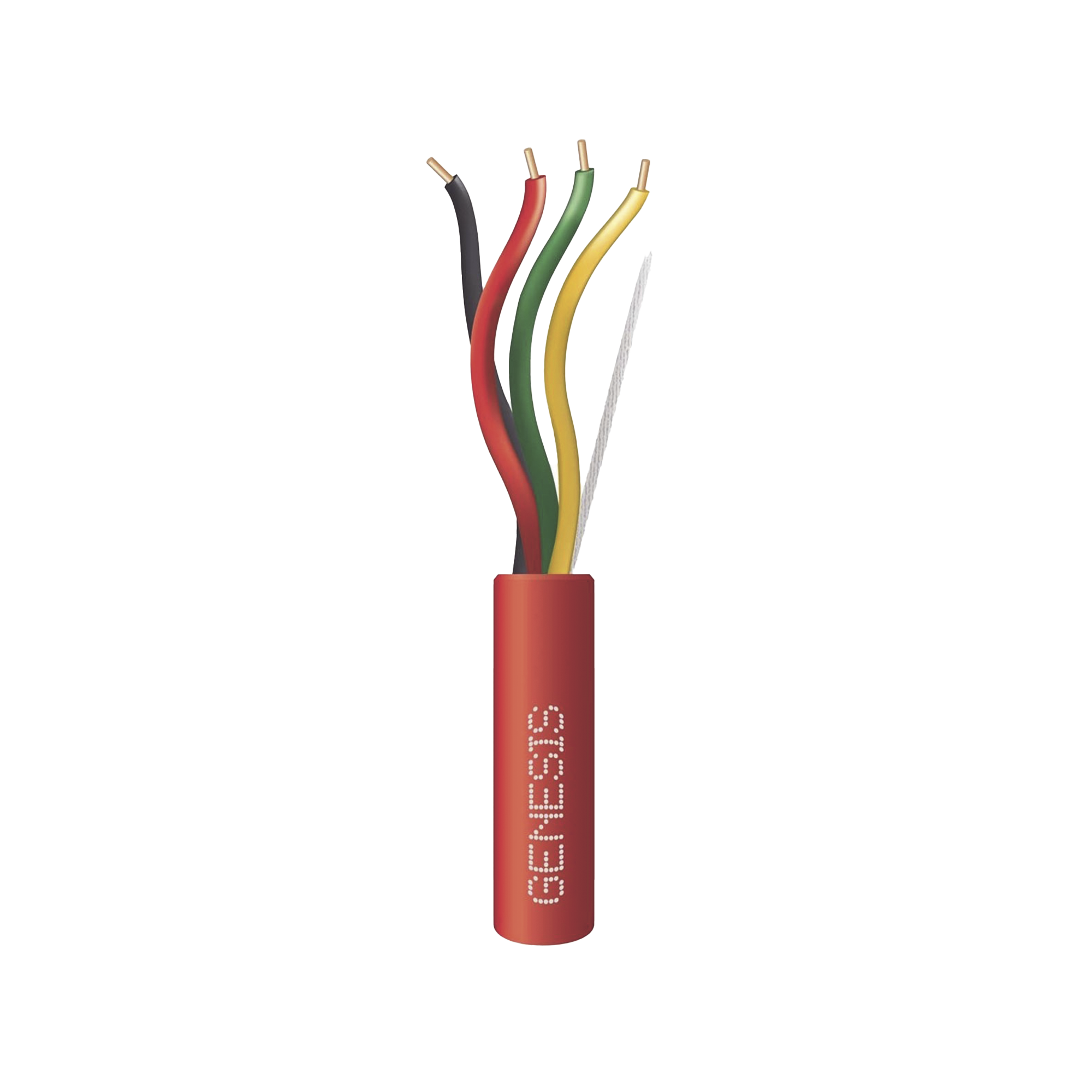 Carrete de 305 Metros (1000 Pies) de Alambre / 4 x 14 AWG / Riser / Tipo FPLR-CL3R / Resistente al Fuego / Color Rojo / Para Sistemas Contra Incendio o Sistemas de Evacuación