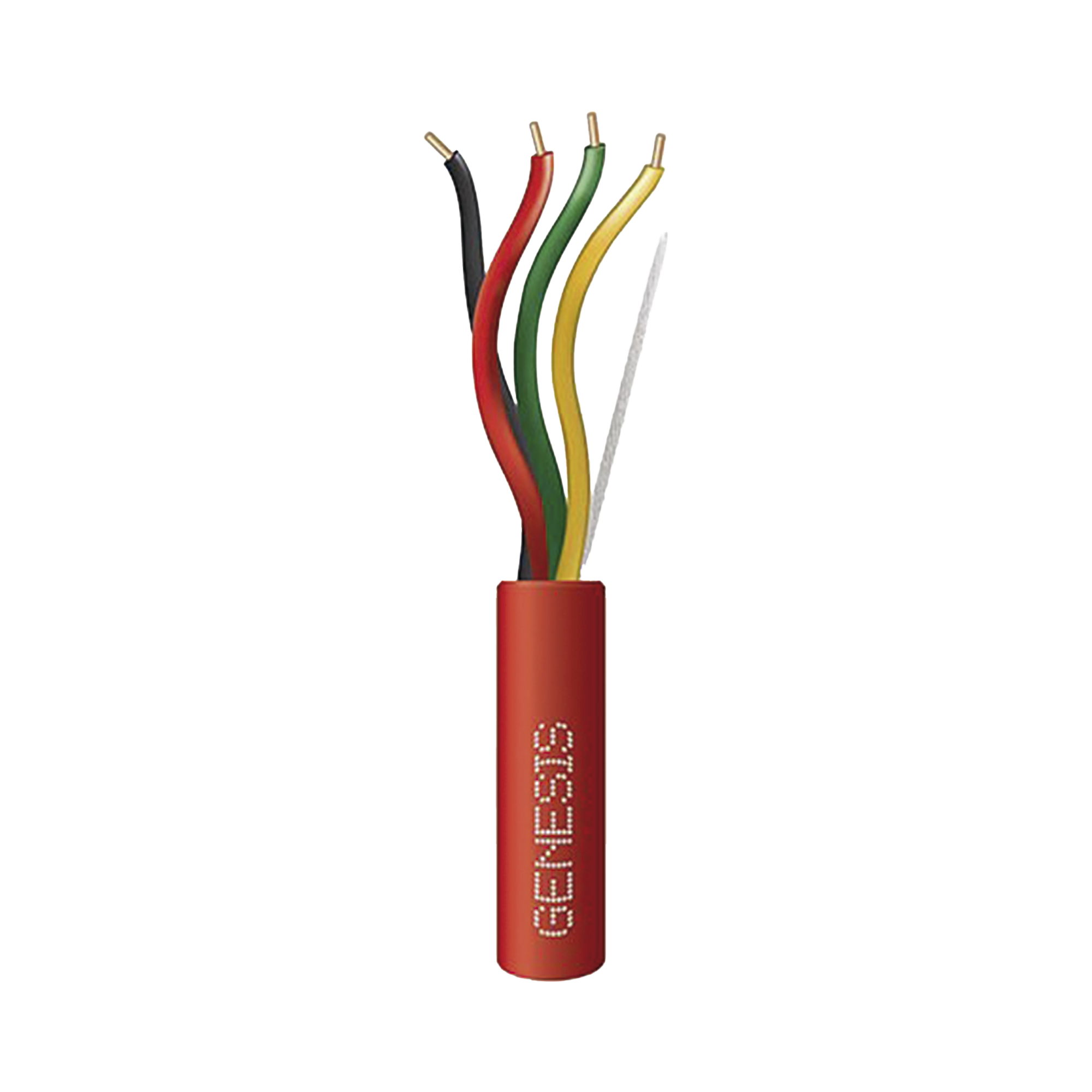 Carrete de 305 Metros (1000 Pies) de Alambre / 4 x 14 AWG / Plenum / Tipo FPLP-CL3P / Resistente al Fuego / Color Rojo / Para Sistemas Contra Incendio o Sistemas de Evacuación