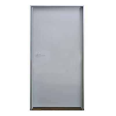 Puerta metálica galvanizada 3' 0" x 7' 0" / Resistente a fuego por 180 min. /Preparación para cerradura cilíndrica y refuerzo para cierra puerta