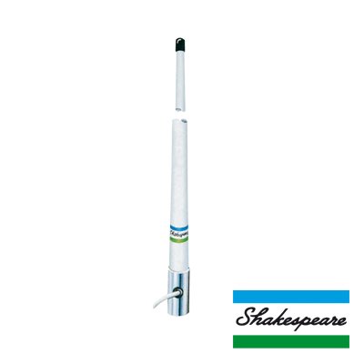 Antena Marina VHF de Fibra de Vidrio / Para Uso en Embarcaciones / Ganancia de 6 dB / 50 Watts / Base de Acero Inoxidable