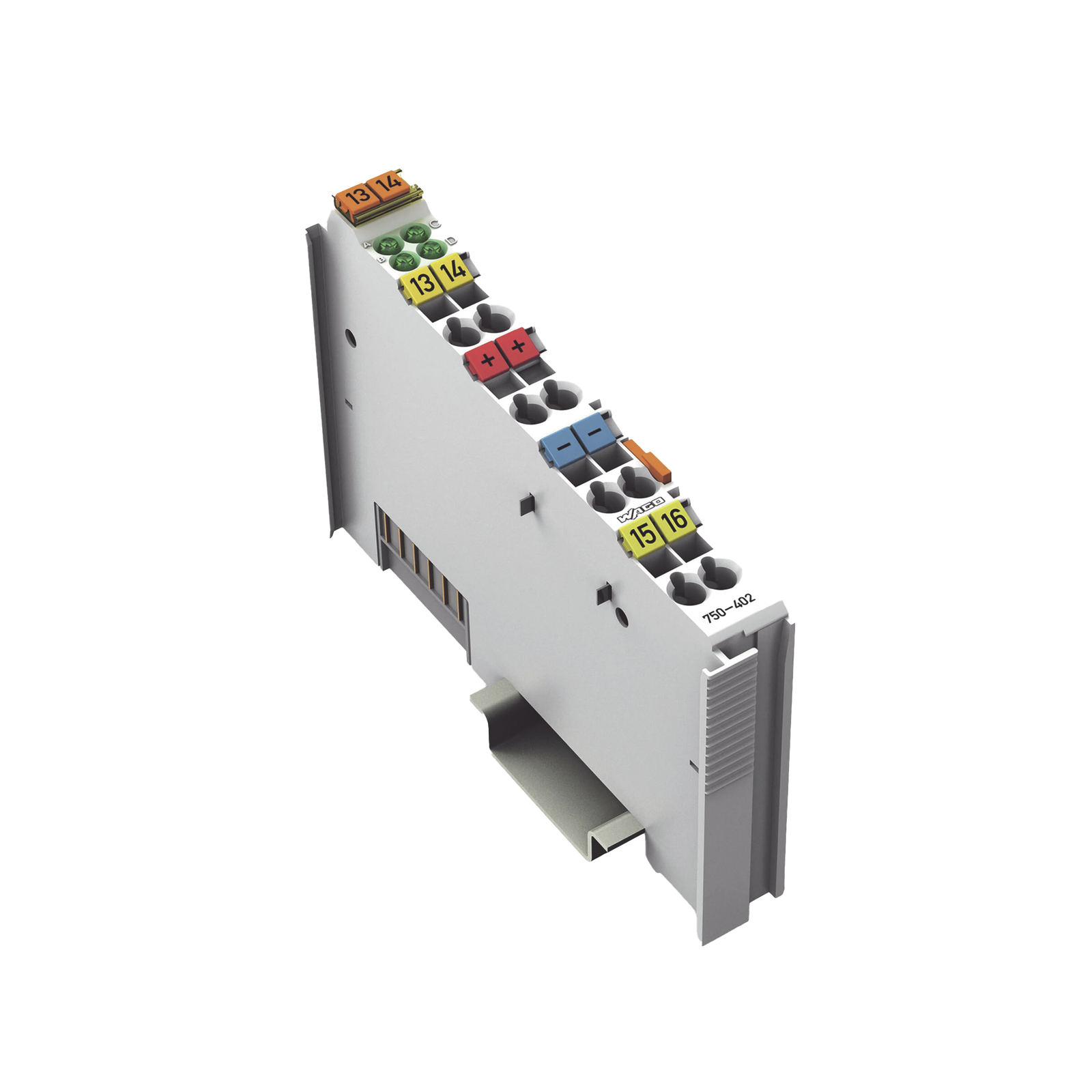 Módulo Entrada Digital WAGO / 4 Canales 24 V DC / Filtro 3 ms / Aislamiento 500 kV / CAGE CLAMP® / IP20 / Carril DIN