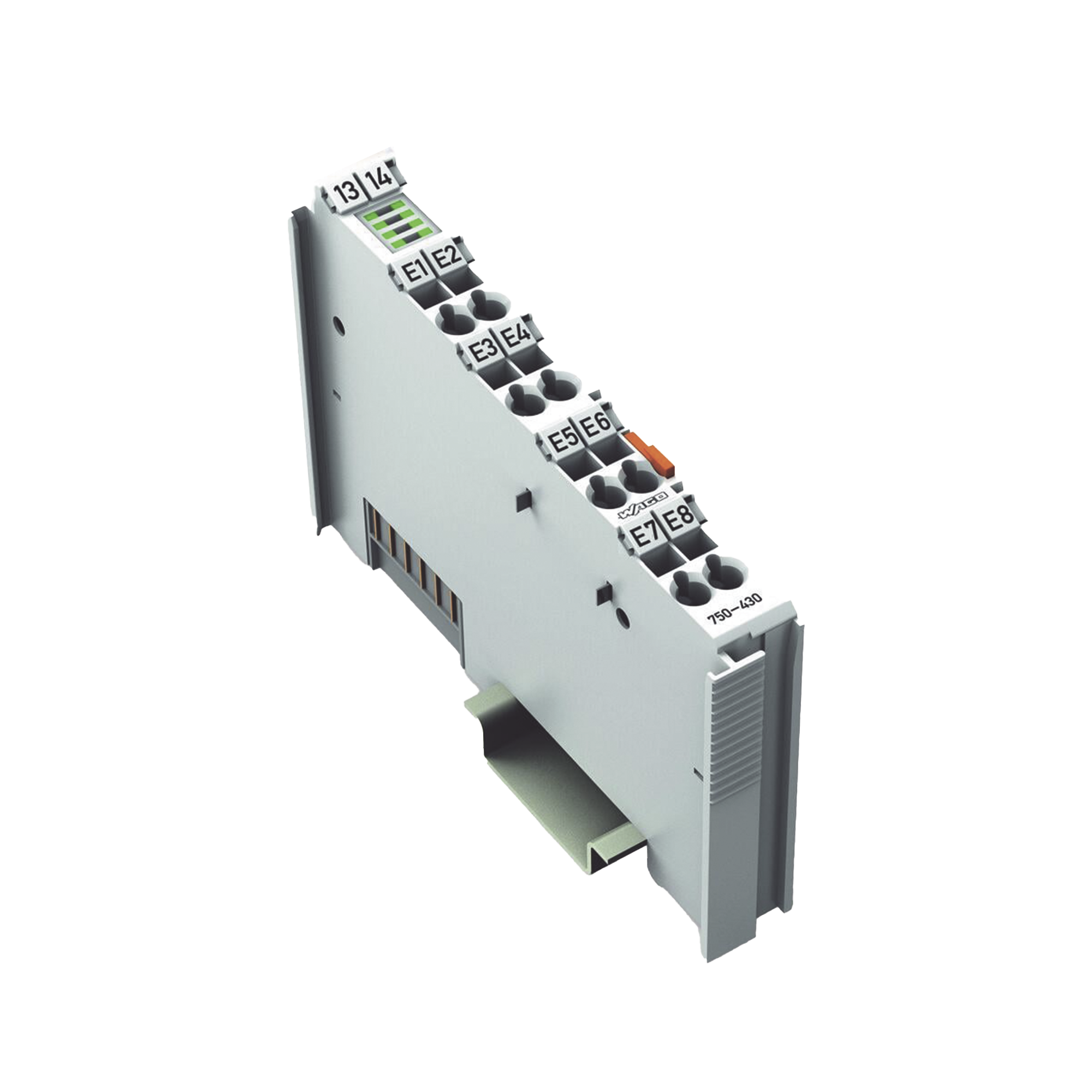 Módulo de Entrada Digital / 8 Canales / 24 VDC / Filtro 3 ms / Aislamiento 500 V / CAGE CLAMP® / DIN Rail / IP20