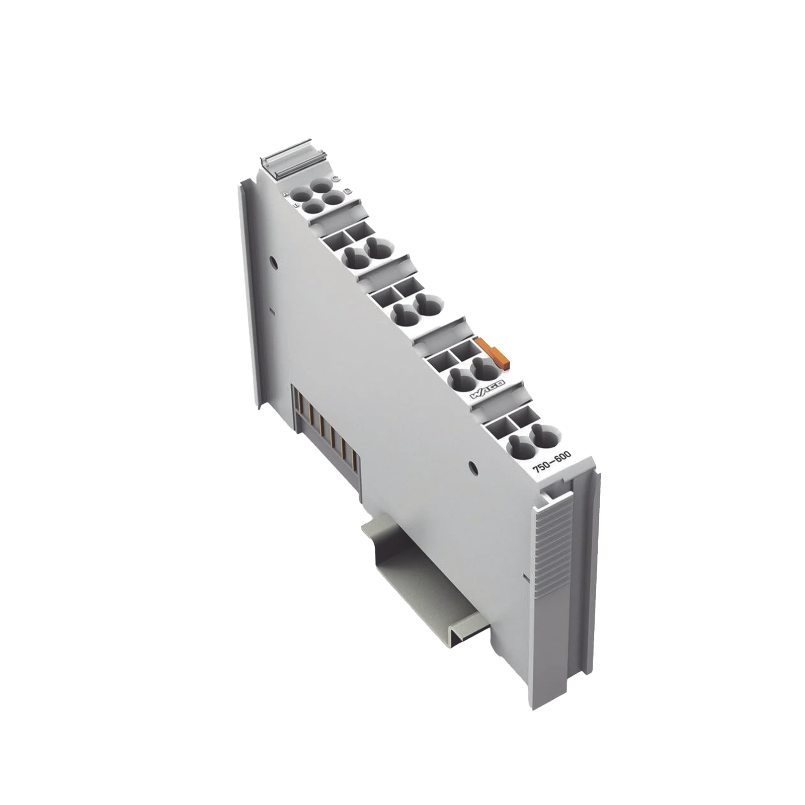 Módulo Final / Sistema I/O 750 / Carril DIN-35 / 12 mm Ancho / Gris Claro / IP20 / -40°C a +85°C / Policarbonato-Poliamida 6.6