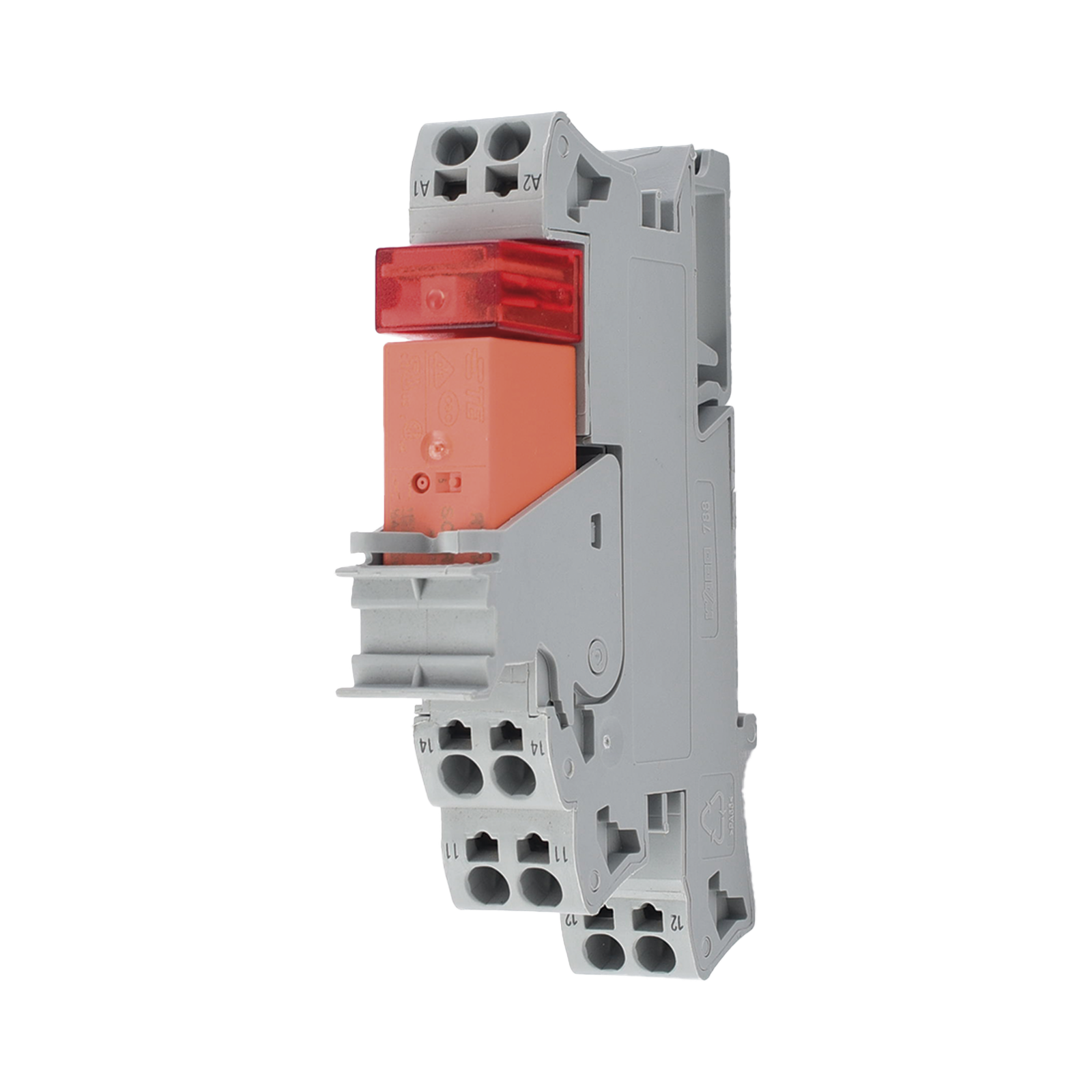 Módulo con Relé / 115V AC / 16A Permanente / 1 Inversor / LED Rojo / Push-in CAGE CLAMP® / Montaje Carril DIN / IP20