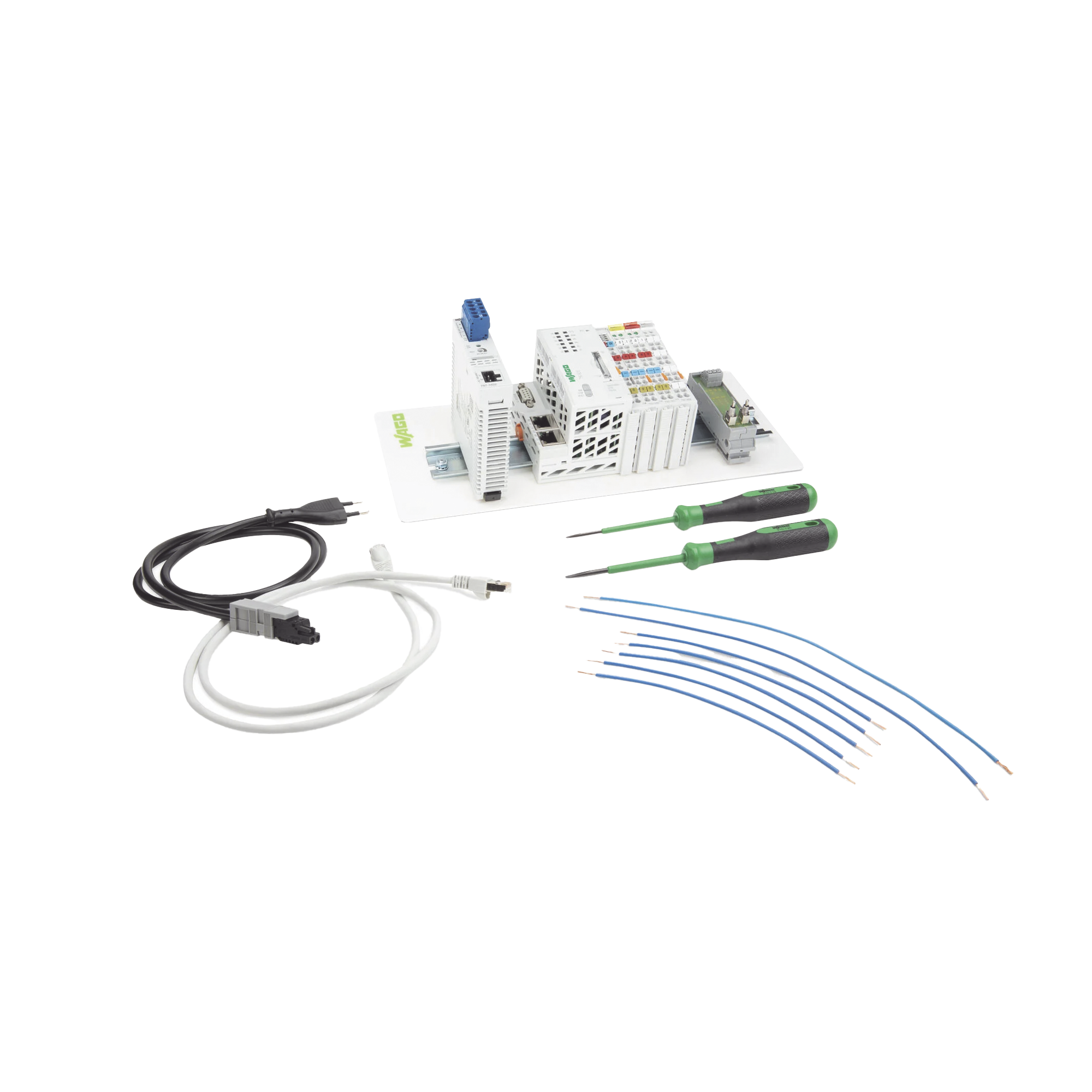 Starter Kit Linux / Controlador PFC200 2da Generación / 2 x Ethernet / RS-232/RS-485 / e!COCKPIT / e!RUNTIME / Módulos Digitales I/O / Fuente 24V DC