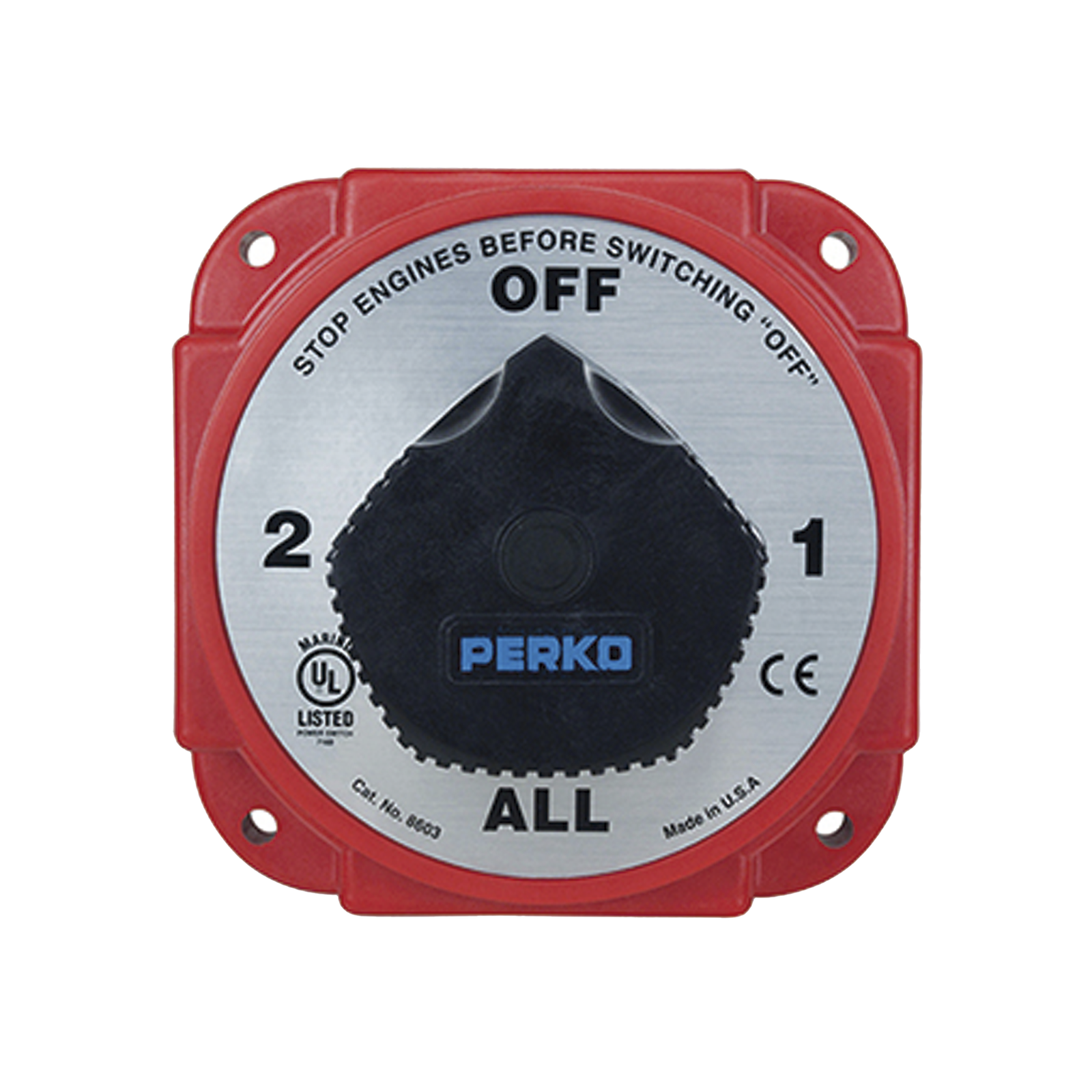 Switch Selector de Batería y Alternador de Servicio Pesado, para Sistemas Eléctricos Marinos