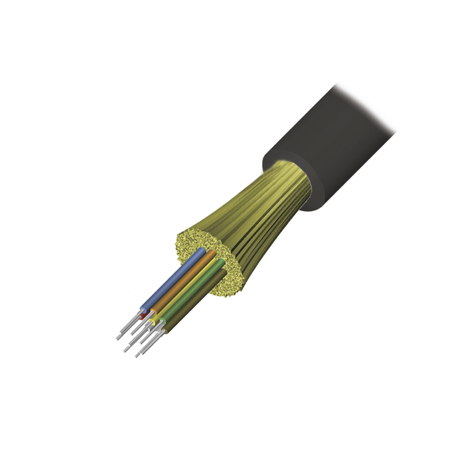 Cable de Fibra Óptica de 6 Hilos, Interior/Exterior, Tight Buffer, No Conductiva (Dieléctrica), LS0H, Multimodo OM3 50/125 Optimizada, 1 Metro (3.28 Pies)