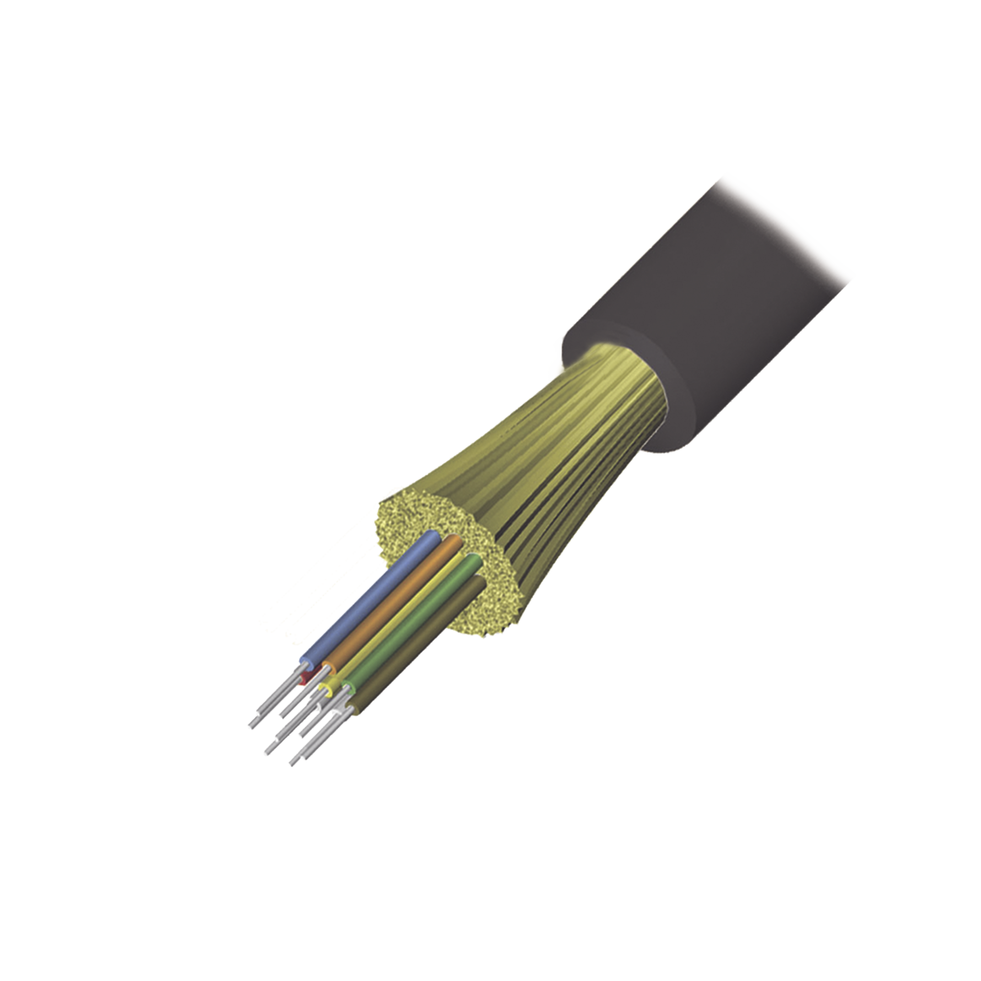 Cable de Fibra Óptica de 6 Hilos, Interior/Exterior, Tight Buffer, No Conductiva (Dieléctrica), LS0H, Multimodo OM4 50/125 Optimizada, 1 Metro (3.28 Pies)