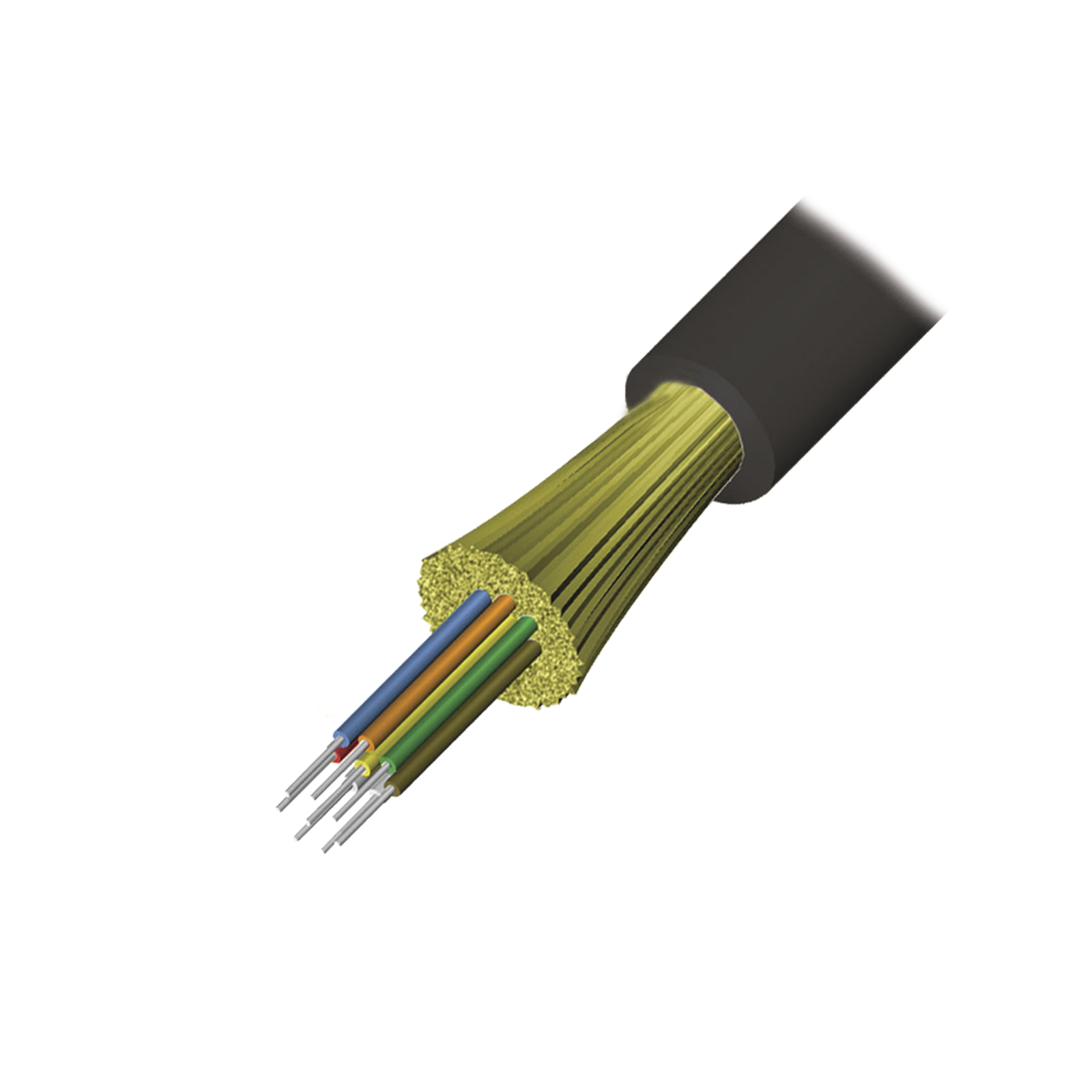 Cable de Fibra Óptica de 12 Hilos, Interior/Exterior, Tight Buffer, No Conductiva (Dieléctrica), Riser, Multimodo OM3 50/125 Optimizada, 1 Metro (3.28 Pies)