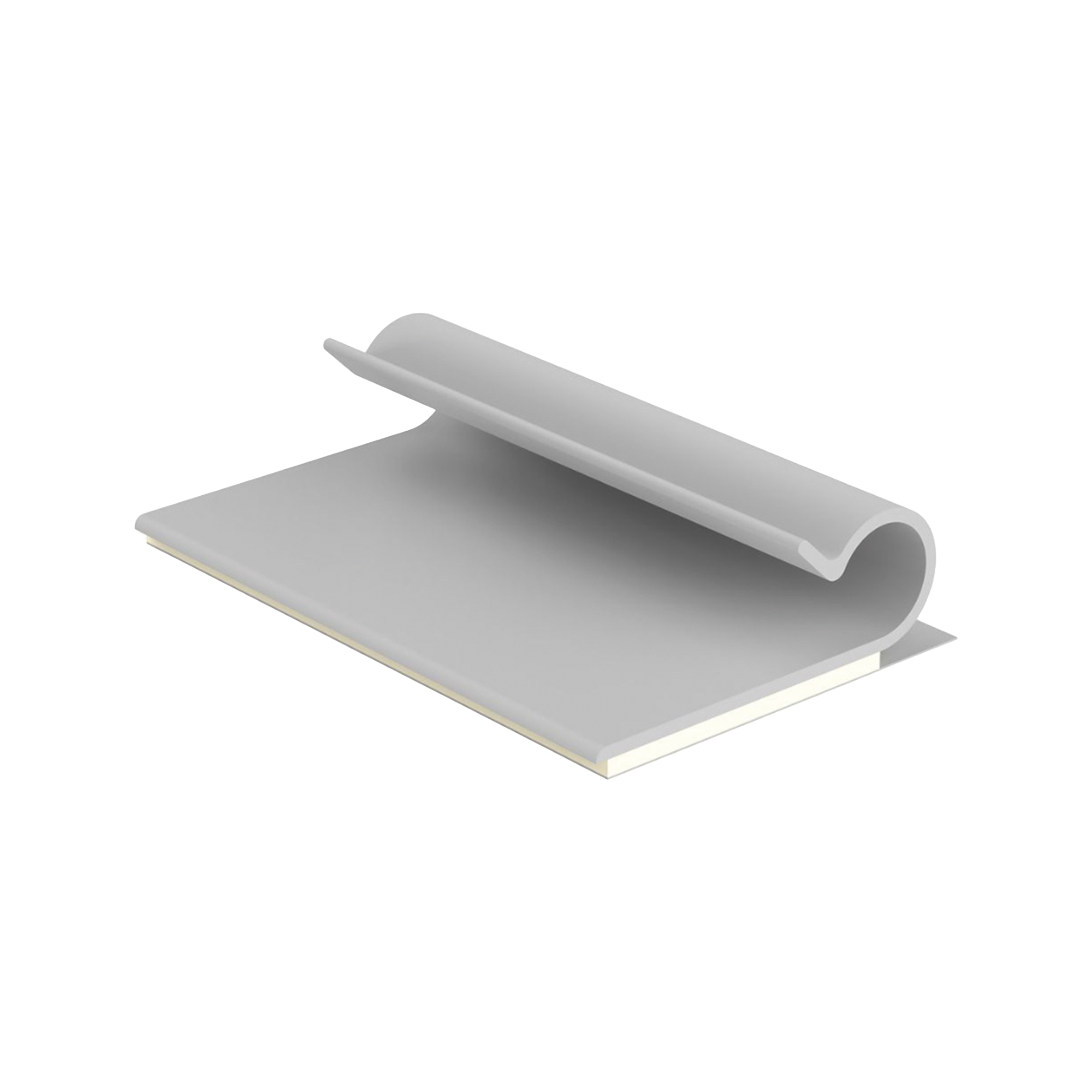 Clip Adhesivo Tipo J, Para Cables de Hasta 6.4 mm de Diametro, Uso Interior, Color Gris, Paquete de 100pz
