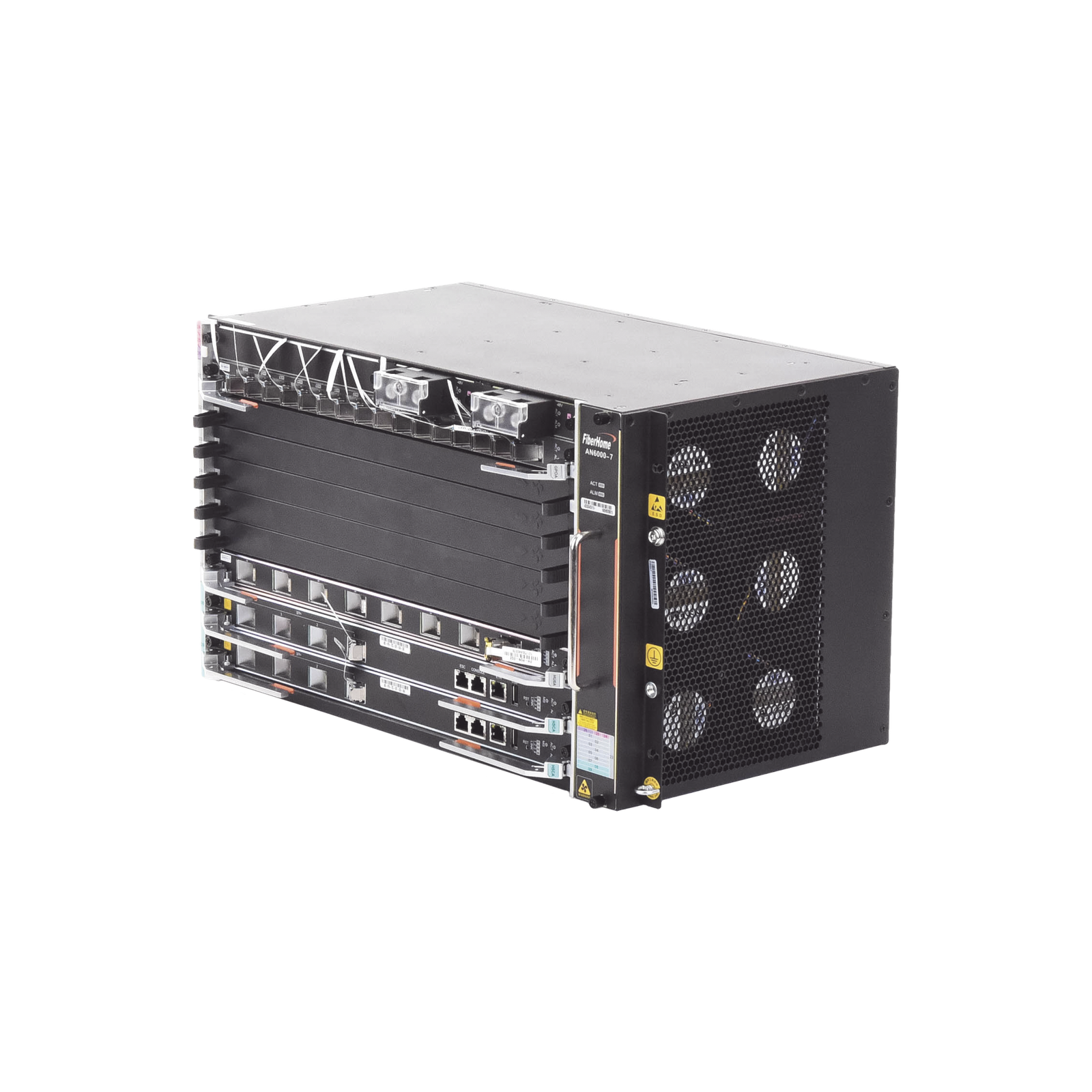 OLT Carrier Class Modular GPON, 6 Ranuras de Servicio, Incluye 1 Tarjeta de Servicio 16 puertos GPON, crecimiento hasta 96 puertos GPON, 6 UR, Gestión por UNM2000, CLI, (Incluye Instalación de software UNM2000)