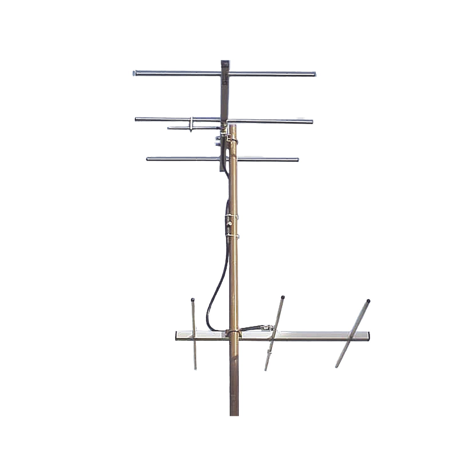 Juego de 2 Antenas Bi-direccionales de 3 elementos para TV, 3 dB, Canal 8