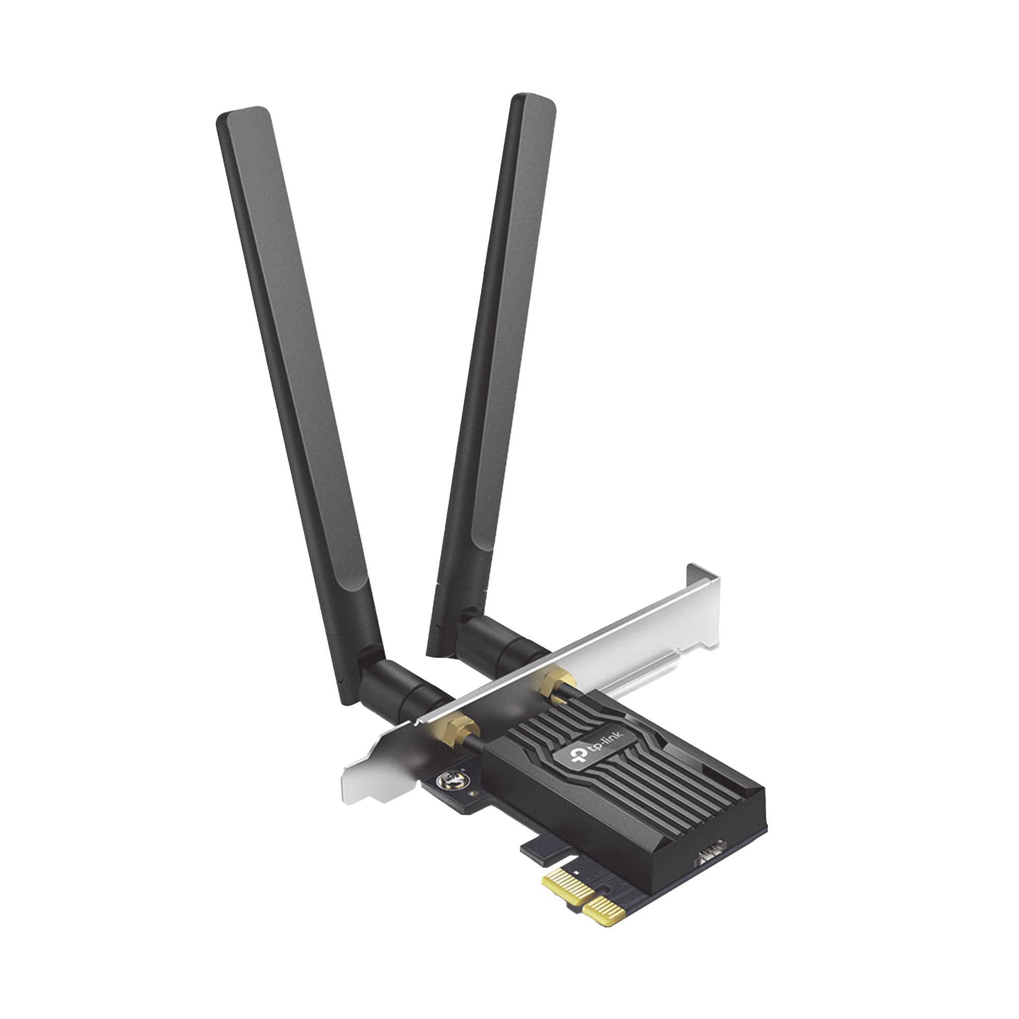 Adaptador PCIe inalámbrico doble banda AX3000 Mbps / Seguridad Inalámbrica WPA3 /Antena de alta ganancia / Tecnología MU-MUMO 2X2 / Soporte de perfil bajo y Altura completa / Bluetooth 5.2