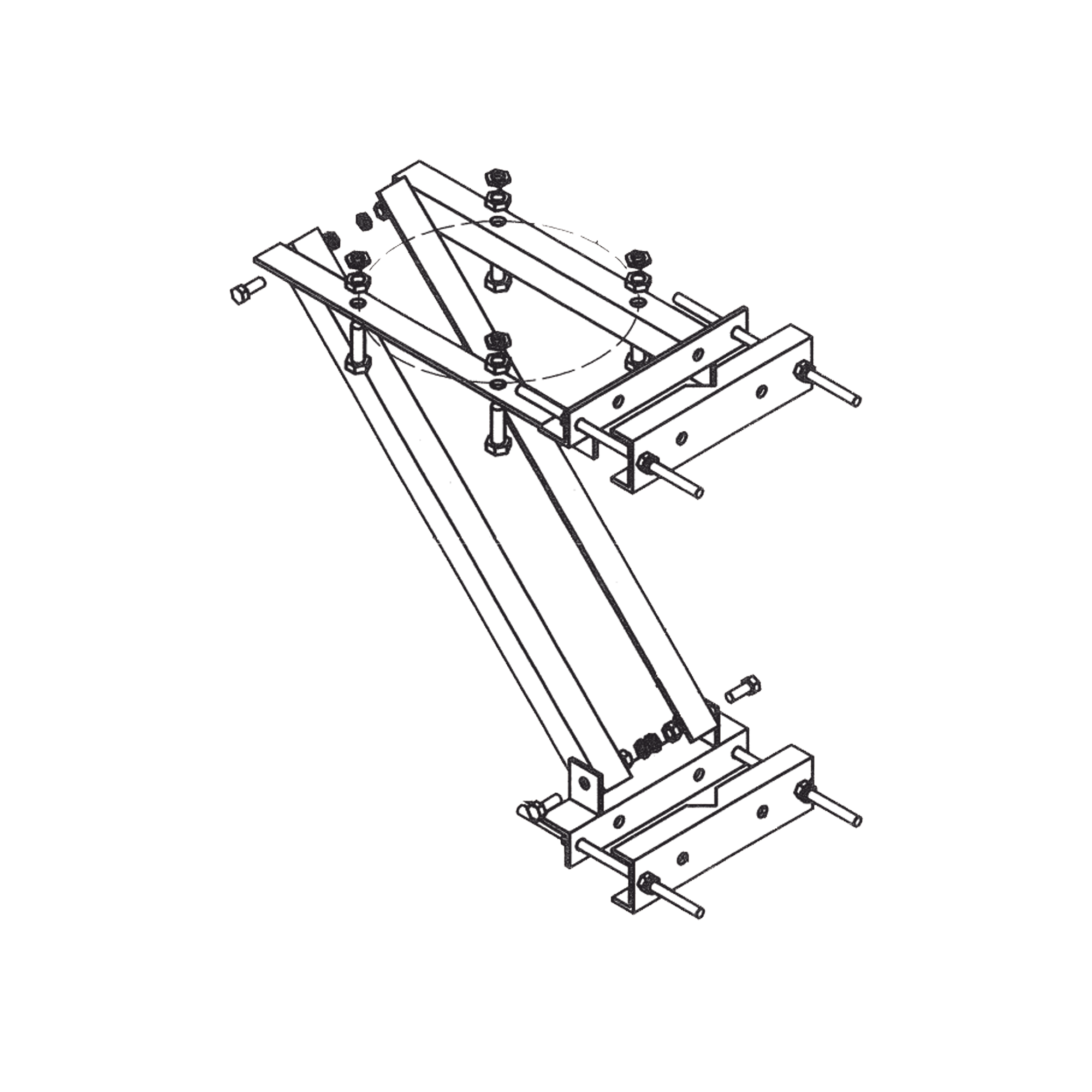 Soporte Lateral Universal para Balizas / Ajuste de Patas 7/8" a 10-3/8" / Material Galvanizado en Caliente / Compatible Balizas L-864 y L-865 / Círculo de Pernos 13-1/4" / ASTM A325