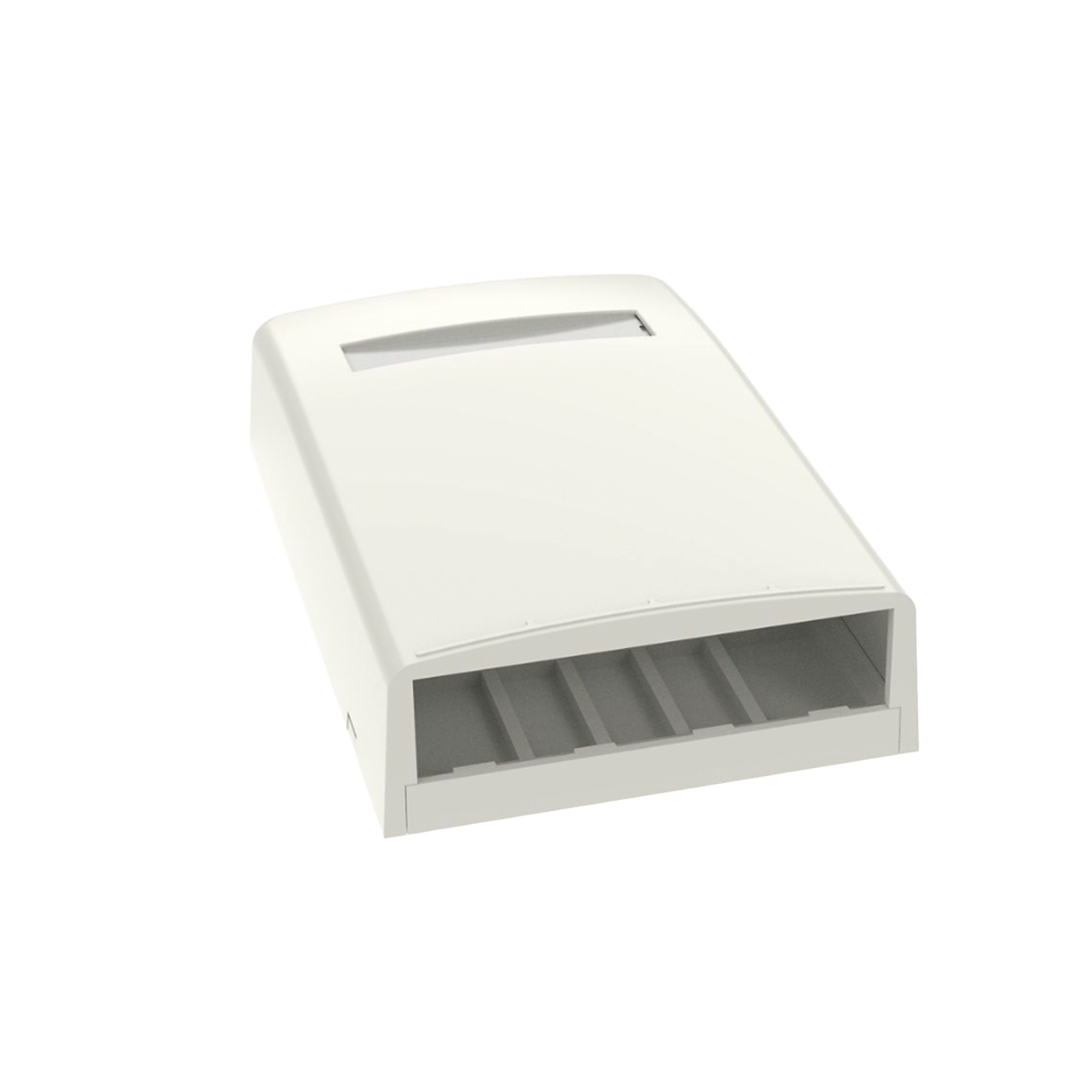 Caja de Montaje en Superficie, Para 4 Módulos Mini-Com, Color Blanco Mate