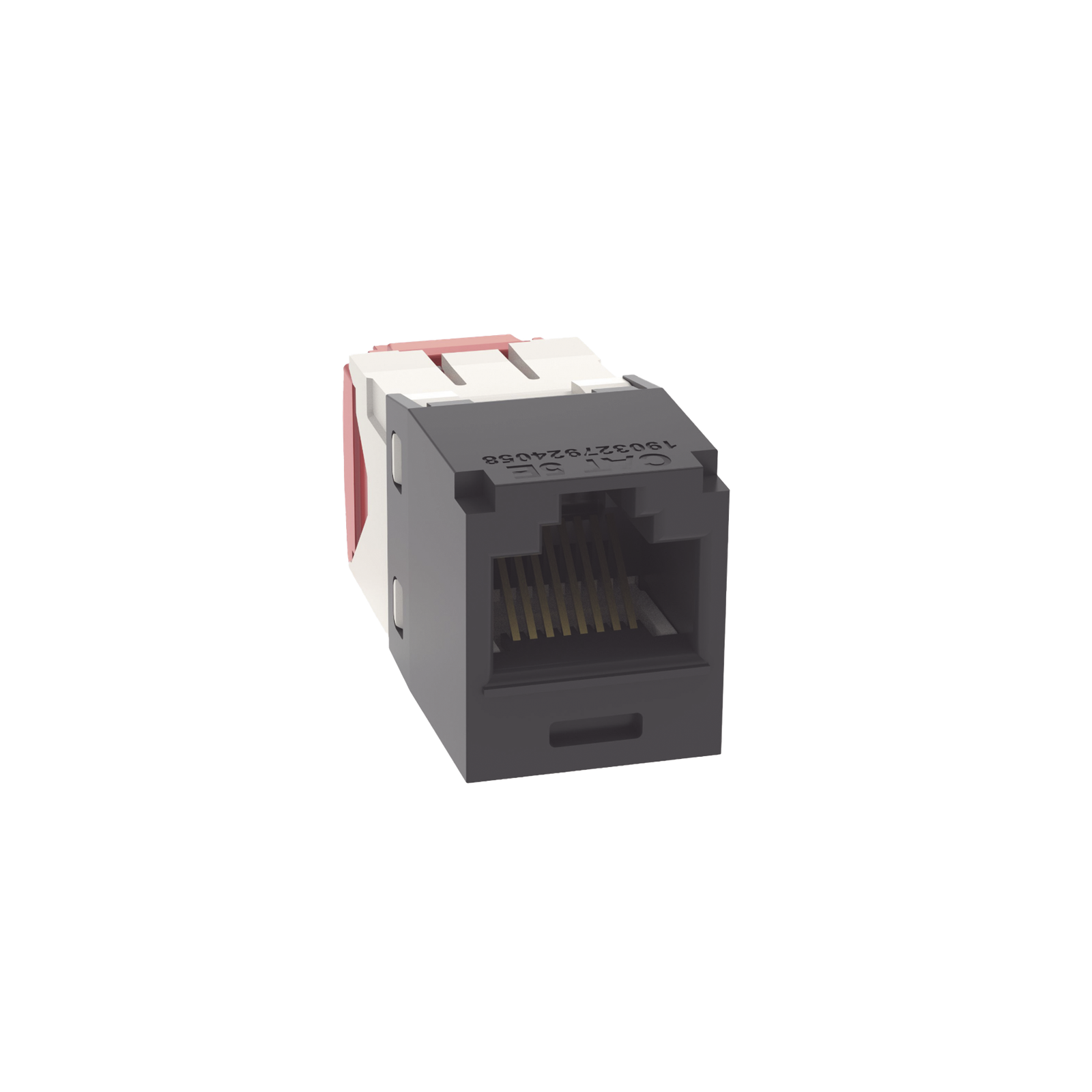 Conector Jack RJ45 Estilo TG, Mini-Com, Categoría 5e, de 8 Posiciones y 8 Cables, Color Negro