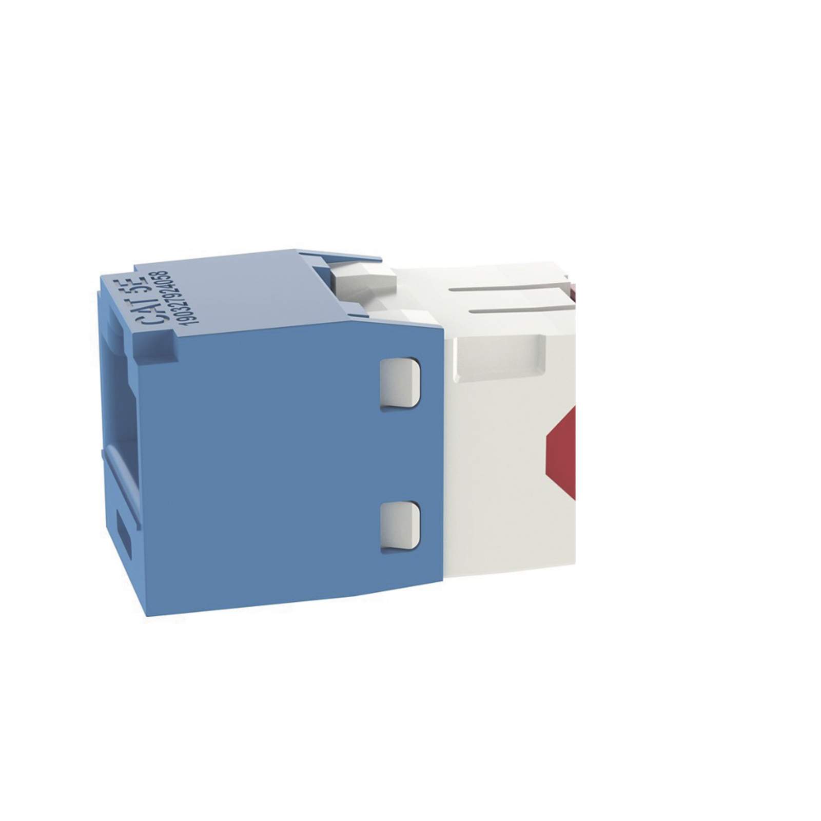 Conector Jack RJ45 Estilo TG, Mini-Com, Categoría 5e, de 8 Posiciones y 8 Cables, Color Azul