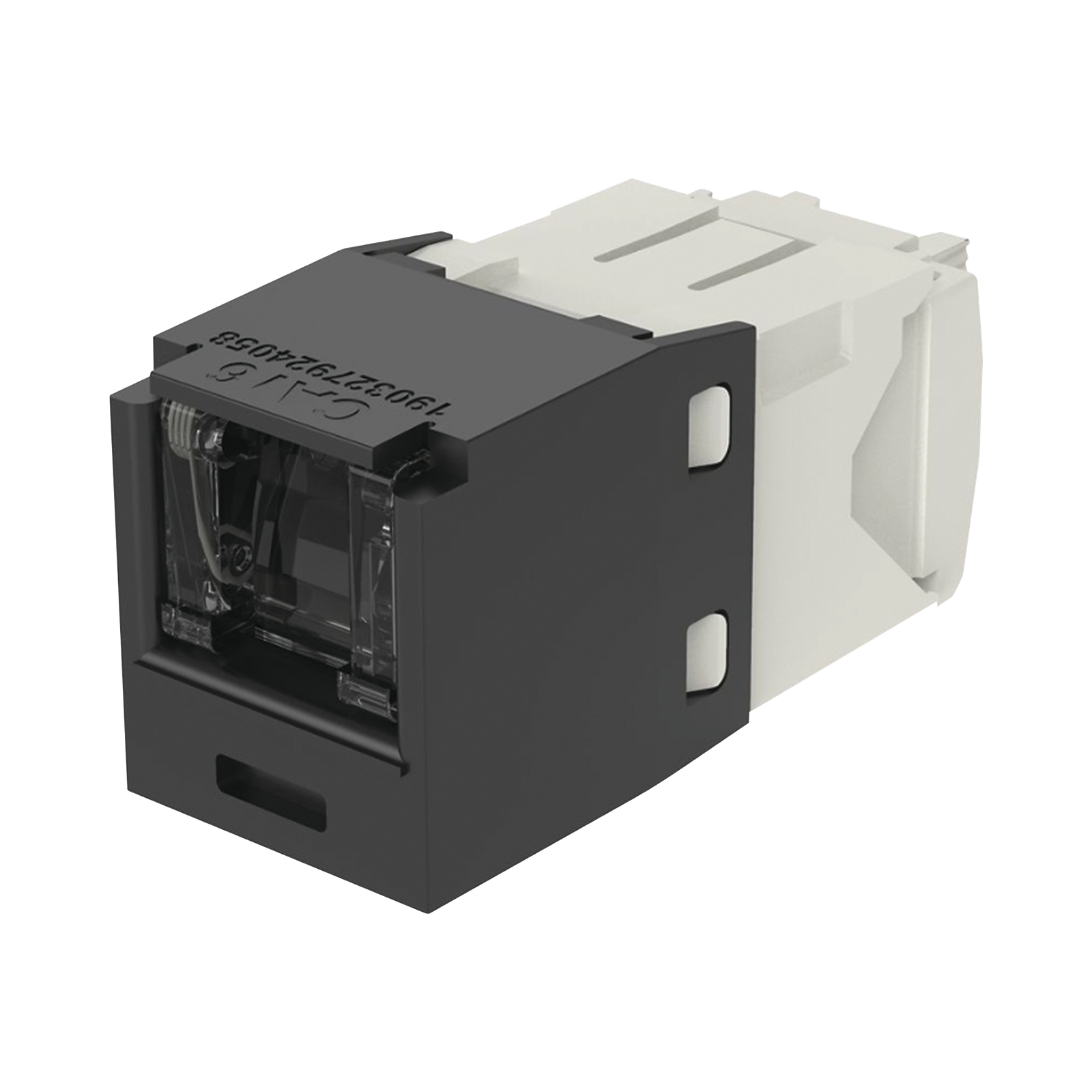 Conector Jack RJ45 Estilo TG con Ventana, Mini-Com, Categoría 6, de 8 Posiciones y 8 Cables, Color Negro