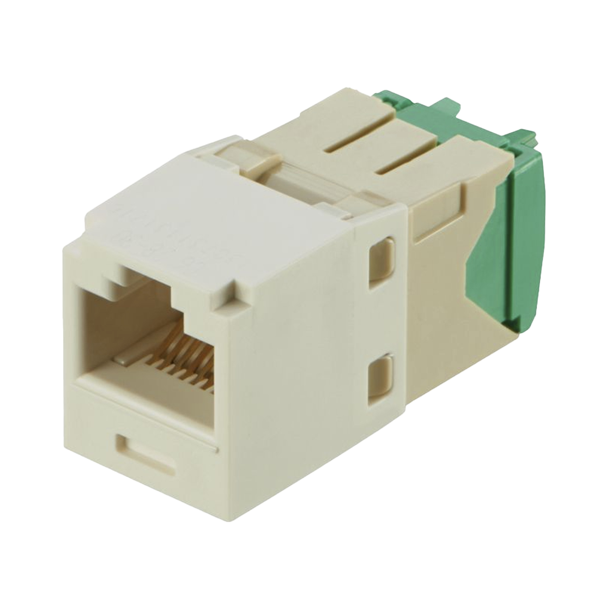 Conector Jack RJ45 Estilo TG, Mini-Com, Categoría 6, de 8 Posiciones y 8 Cables de Calibre 28/30 AWG, Color Blanco