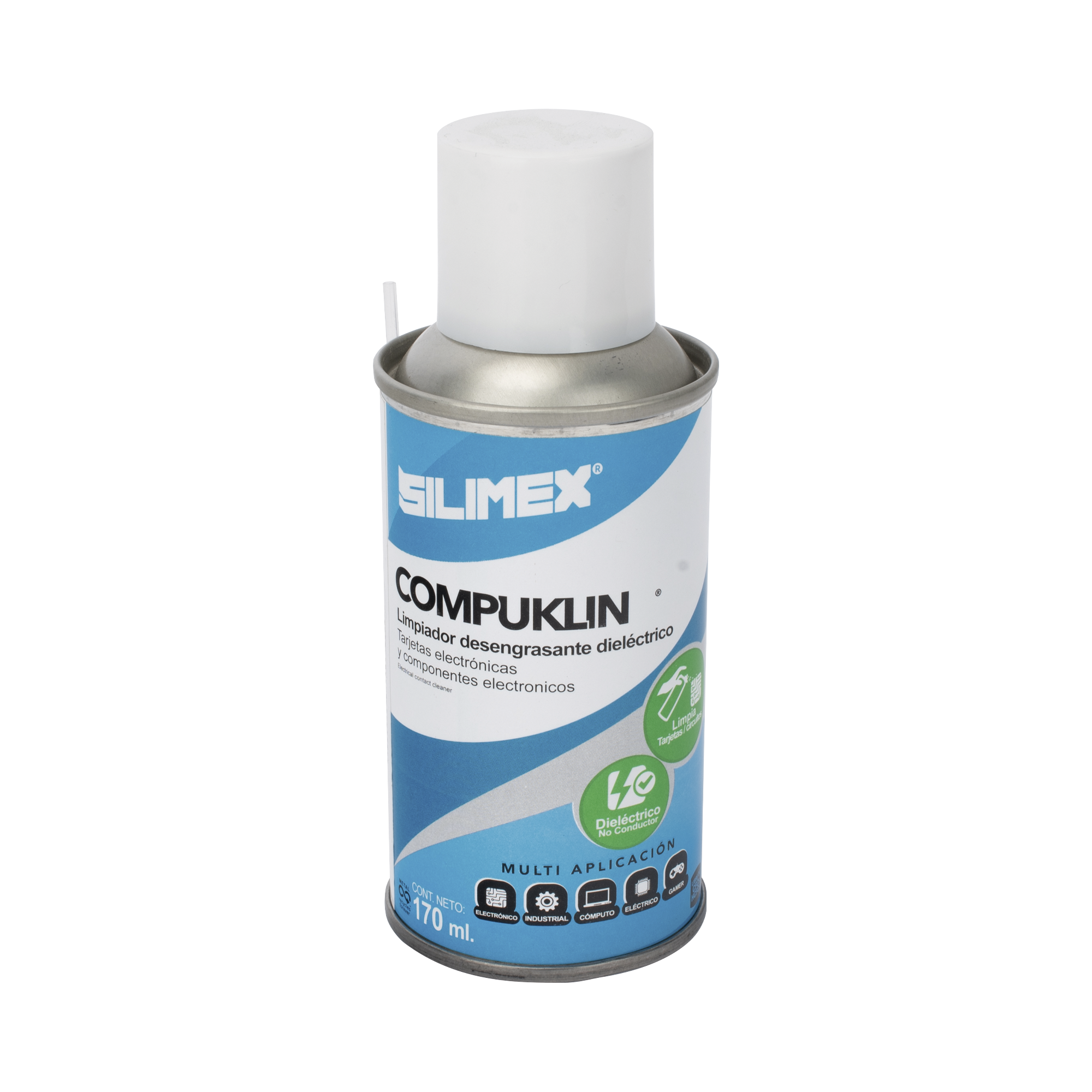 Limpiador desengrasante en aerosol dielectrico, para tarjetas electrónicas y circuitos, bote 170 ml.