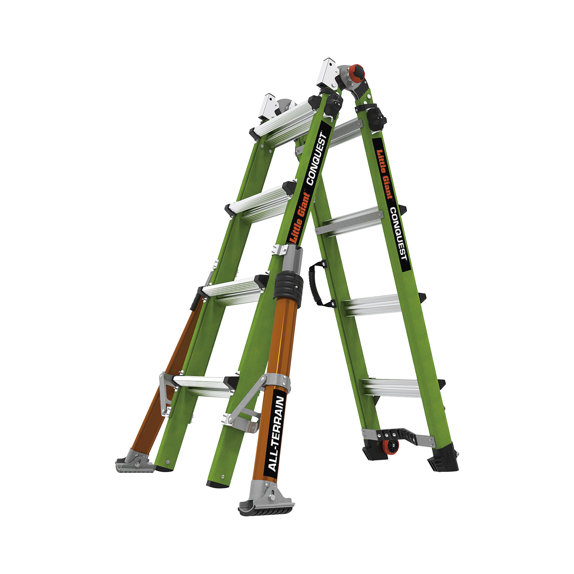 Escalera Multi-Posiciones de 6.7 m (22') para Suelos Inclinados o con Desniveles.