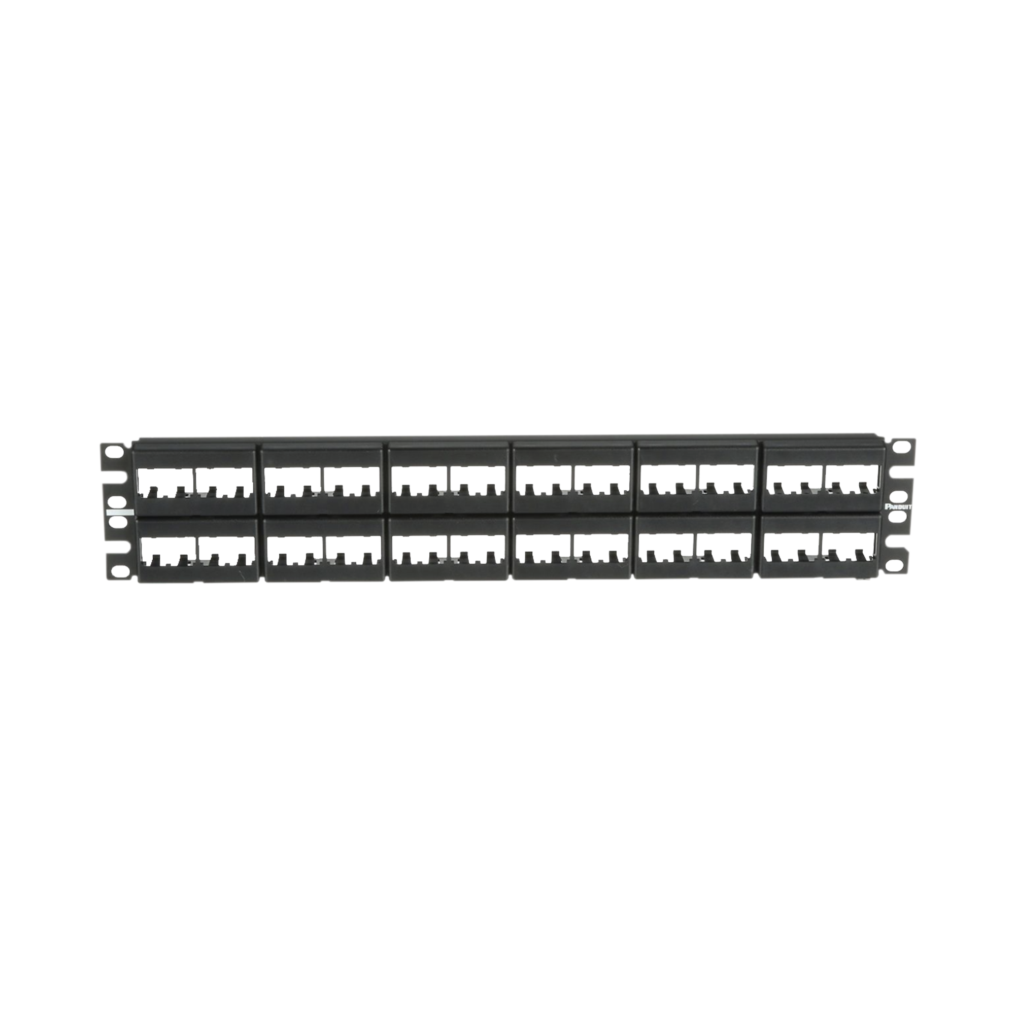 Panel de Parcheo Modular Mini-Com (Sin Conectores), Plano, Sin Blindaje, de 48 Puertos, 2 UR