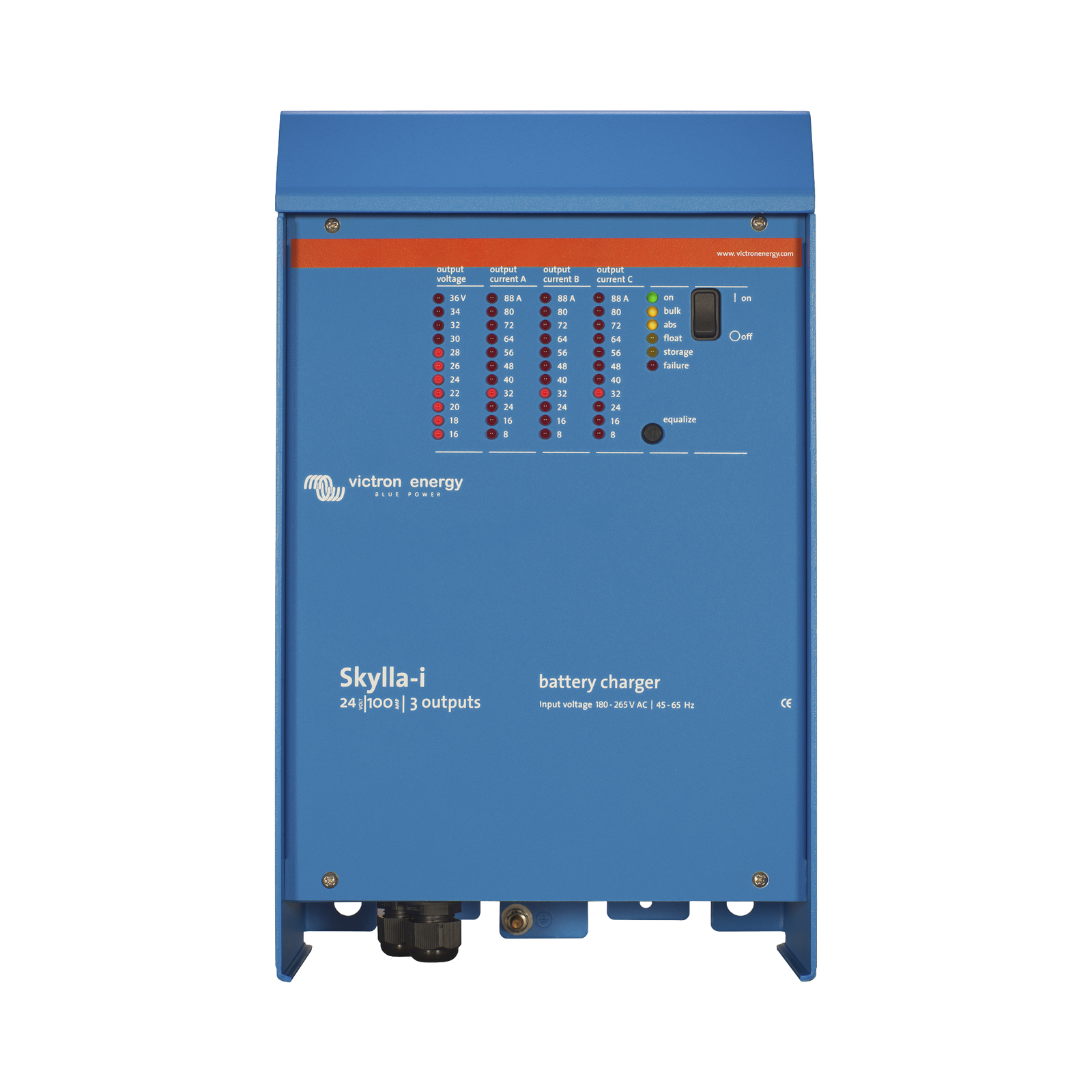 Skylla-i 24/100 / Cargador de Baterías para Ambientes Marinos 24 V, 100 A / Bancos de 500 a 1000 Ah