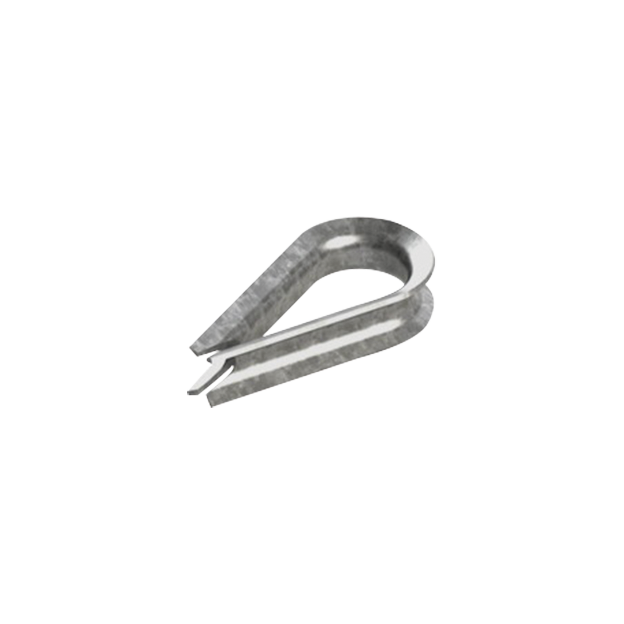Guardacabos/cuello 1/4" acero con electro galvanizado.