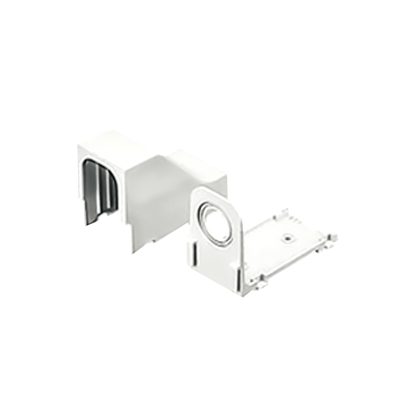 Accesorio Para Techo Falso/Entrada, Con Conexión Tubería 1/2 a 1 In, Compatible con Canaletas LD3, LD5 y LD10, Color Blanco