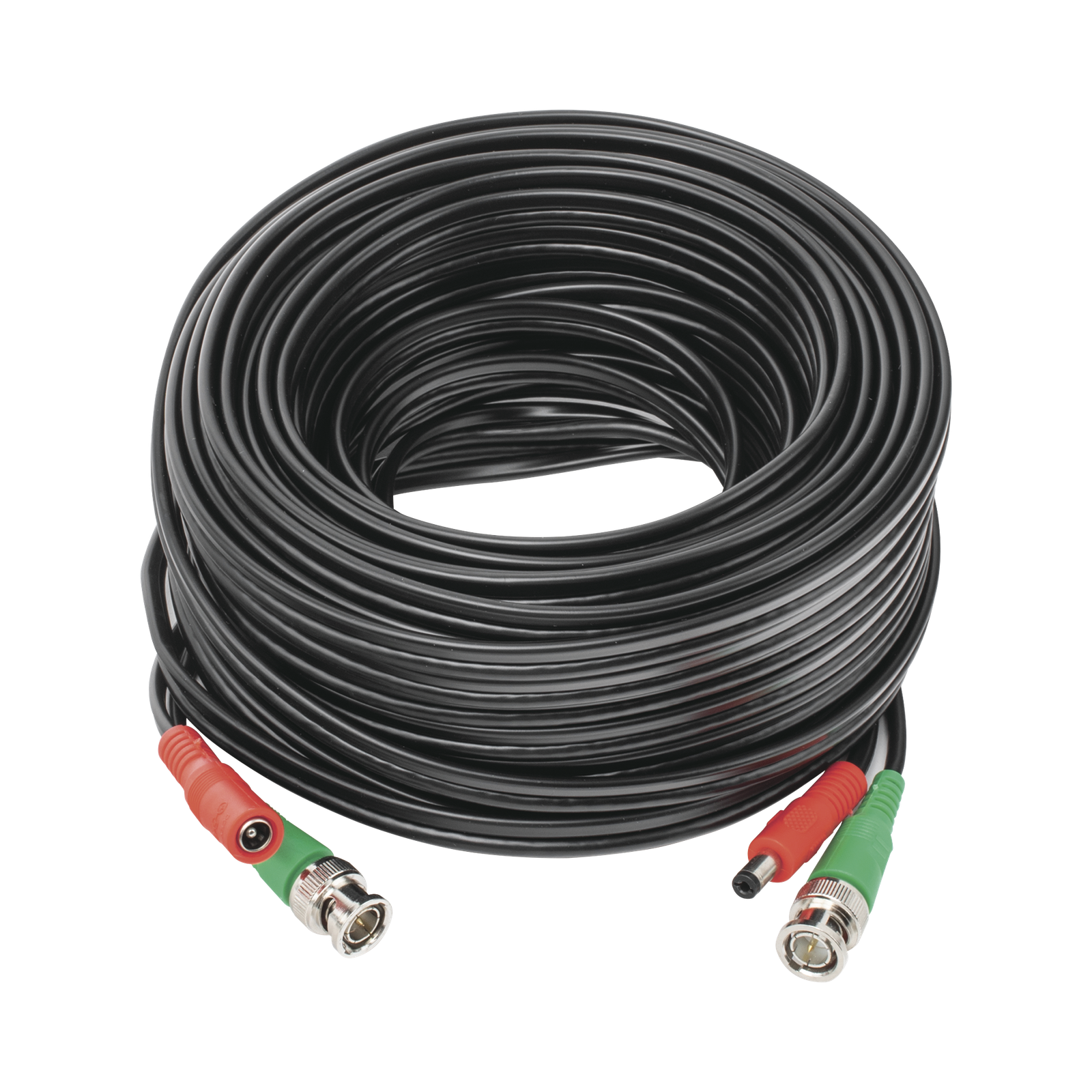 Cable Coaxial (BNC RG59) + Alimentación / SIAMES / 20 Metros (65.62 Pies) / 100% COBRE / Para Cámaras 4K / Uso Interior y Exterior