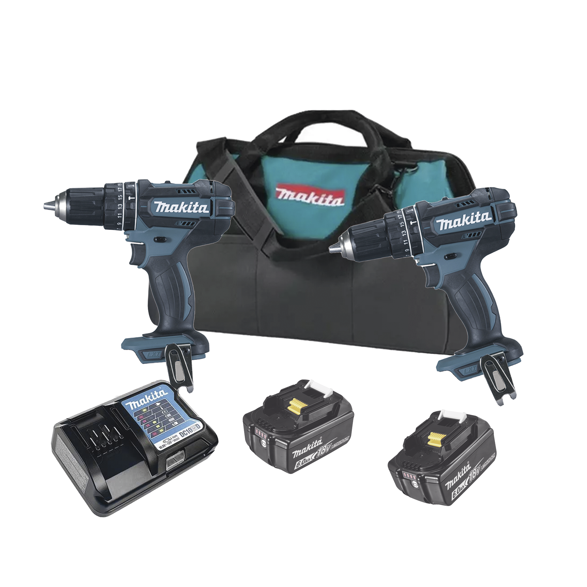 KIT (DHP482Z Rotom..+ DTW181Z Pistola Impacto)  2 Baterías de 3 AH y Cargador Estuche de Lona18V