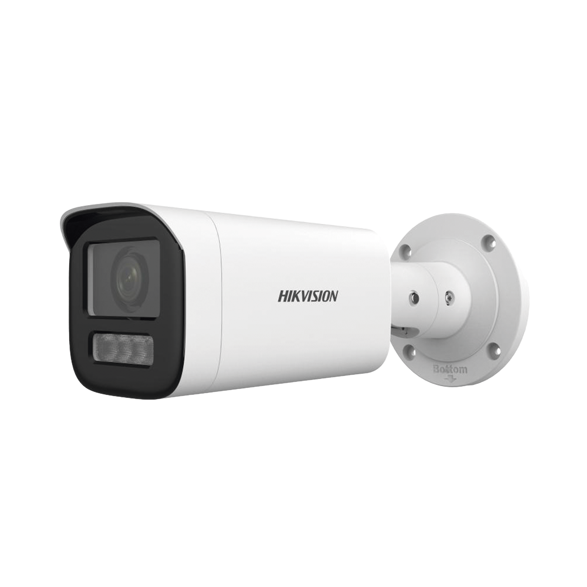 Bala IP 4 Megapíxel / Lente Motorizado 2.8 a 12 mm / Dual Light (50 mts IR + 50 mts Luz Blanca) / ACUSENSE Lite / Microfono Integrado / Exterior IP67 / WDR 120 dB / PoE  / Micro SD / Alarmas I/O