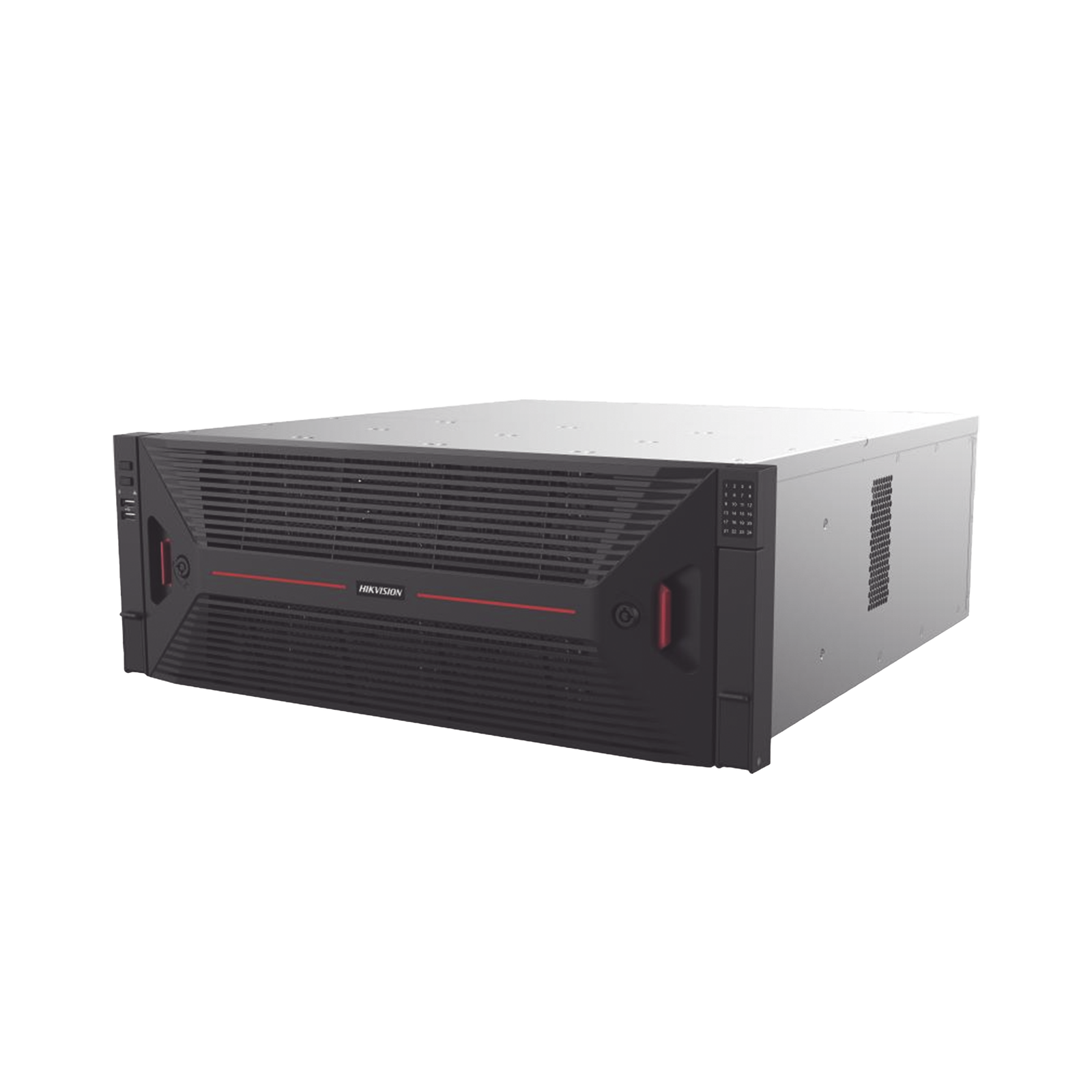 NVR 32 Megapixel (8K) / 128 canales IP / 24 Bahías de Disco Duro / 4 Puertos de Red / Soporta RAID con Hot Swap / Fuente Redundante / NVR de Alto Desempeño