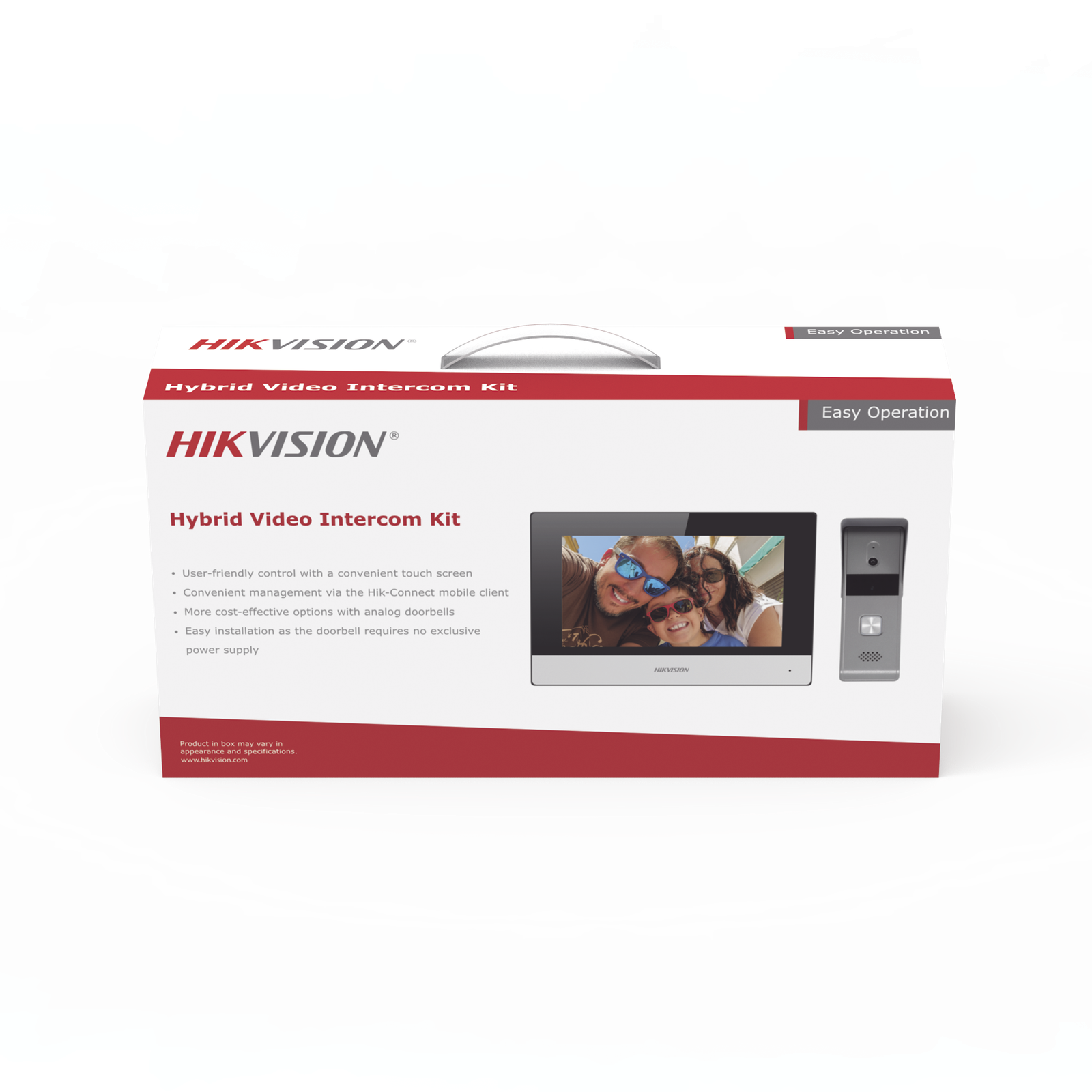 Kit de Videoportero Analógico de Metal / IP a 4 Hilos con Función de Llamada a App Hik-Connect / Monitor se Conecta a Internet por Cable o WiFi y por 4 Hilos al Frente de Calle IP65 / Expandible a Mas Equipos
