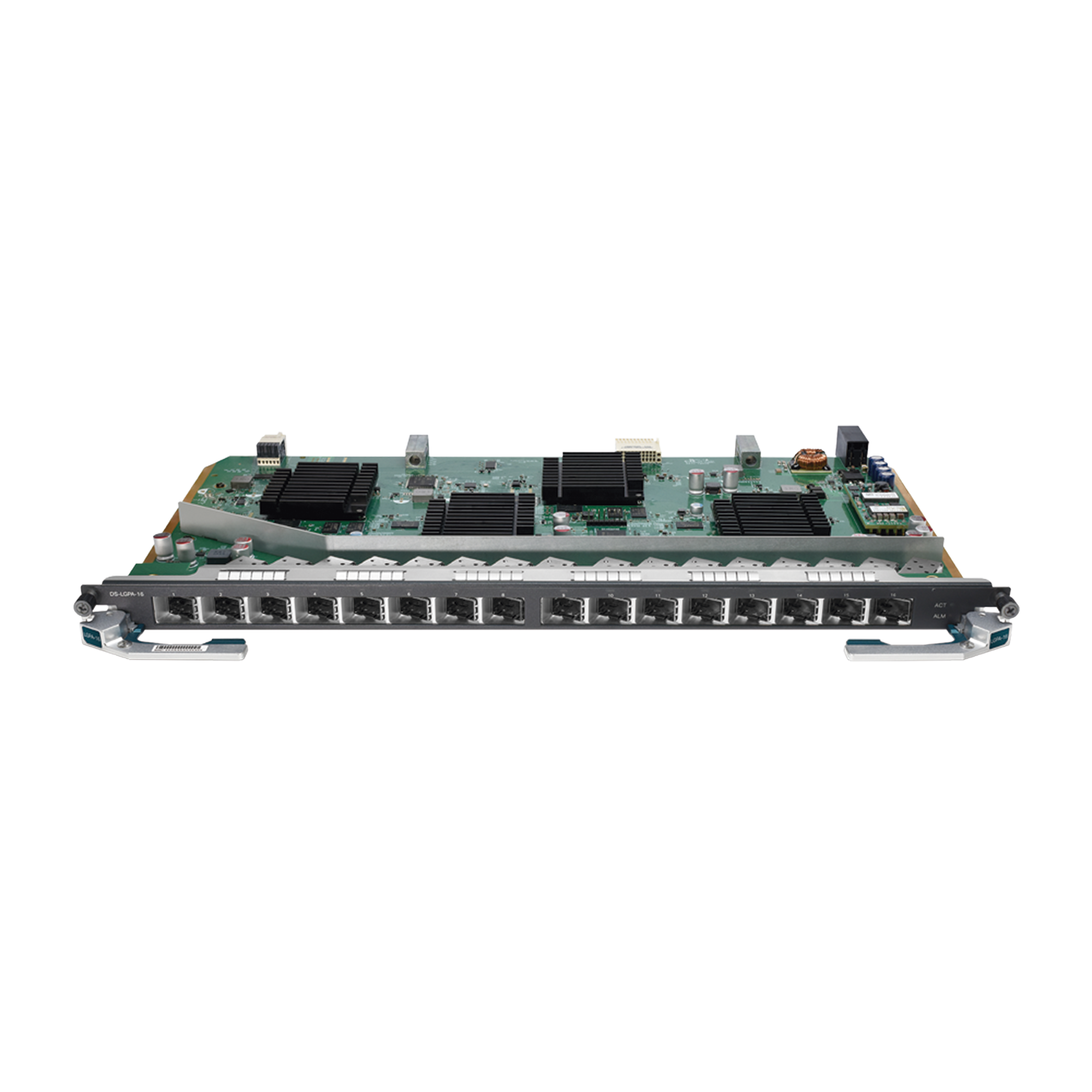 Tarjeta de Servicio 16 Puertos GPON para OLT DSP8000X2 / Spliteo de 1:128 / Conexión de Hasta 2048 Clientes / Distancias de Hasta 20 Km / Intercambio en caliente