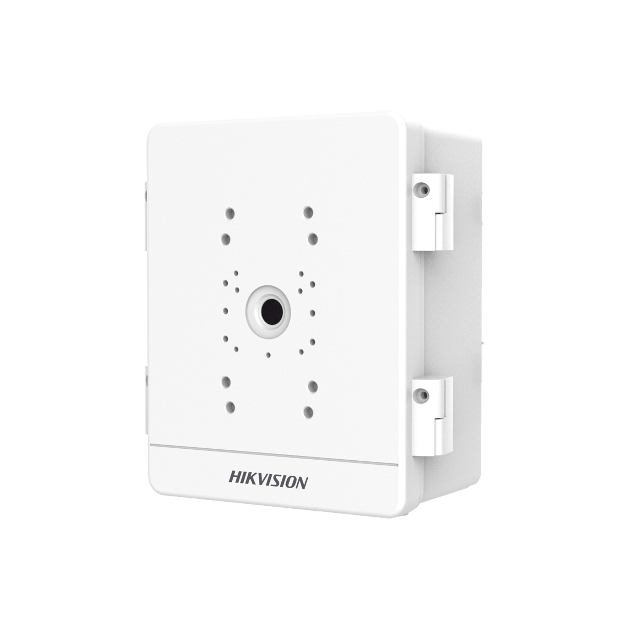 Caja para Videovigilancia para Exterior / Uso en Pared o Poste / IP66 / IK10 / Dimensiones: 387 X 432 X 225 mm / Soporta 3 Dispositivos (PTZ, Bocinas, Cámaras Fijas)