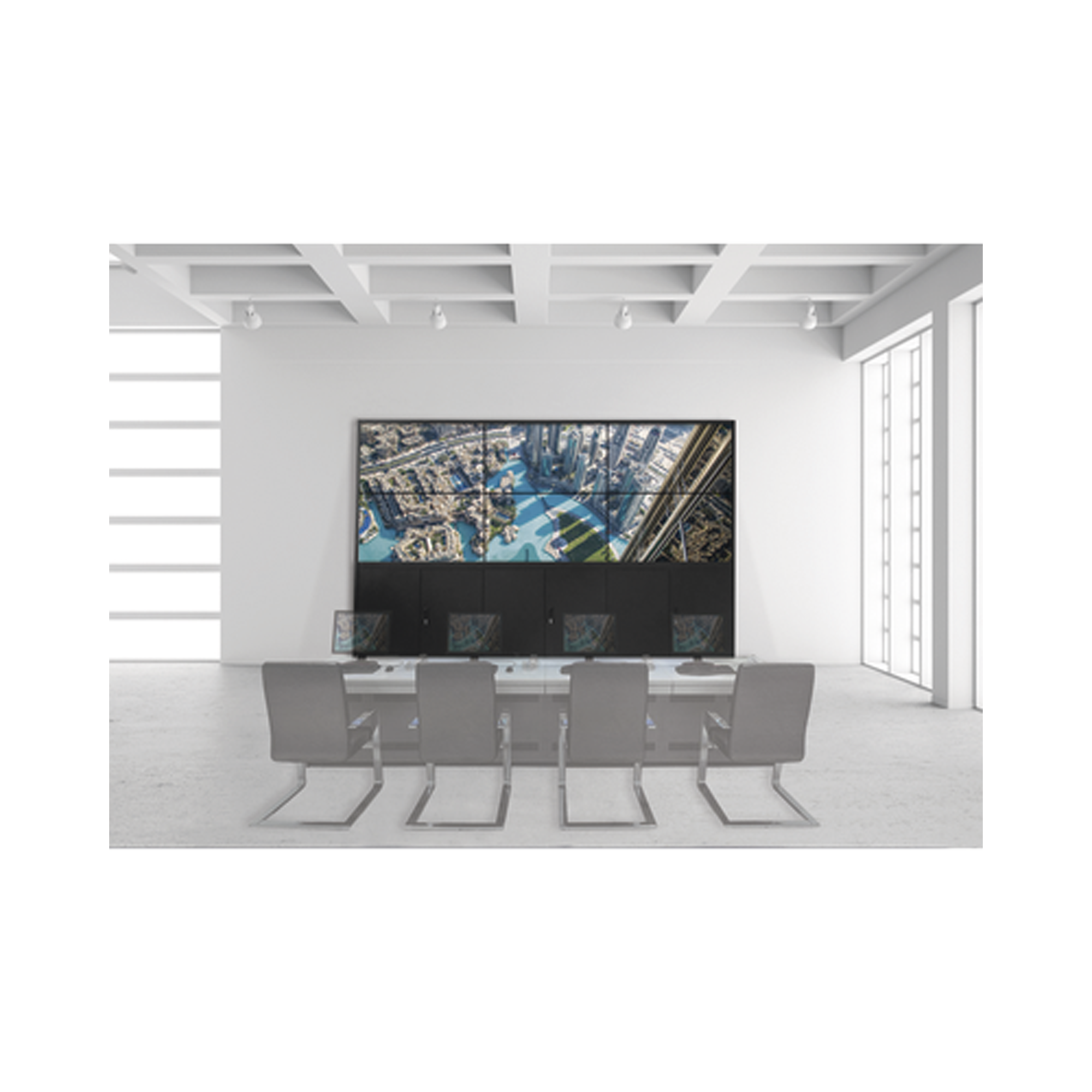 Kit Videowall 3X2 / Incluye 6 Pantallas de 55" / Decoder / Base de Piso / Accesorios de Instalación