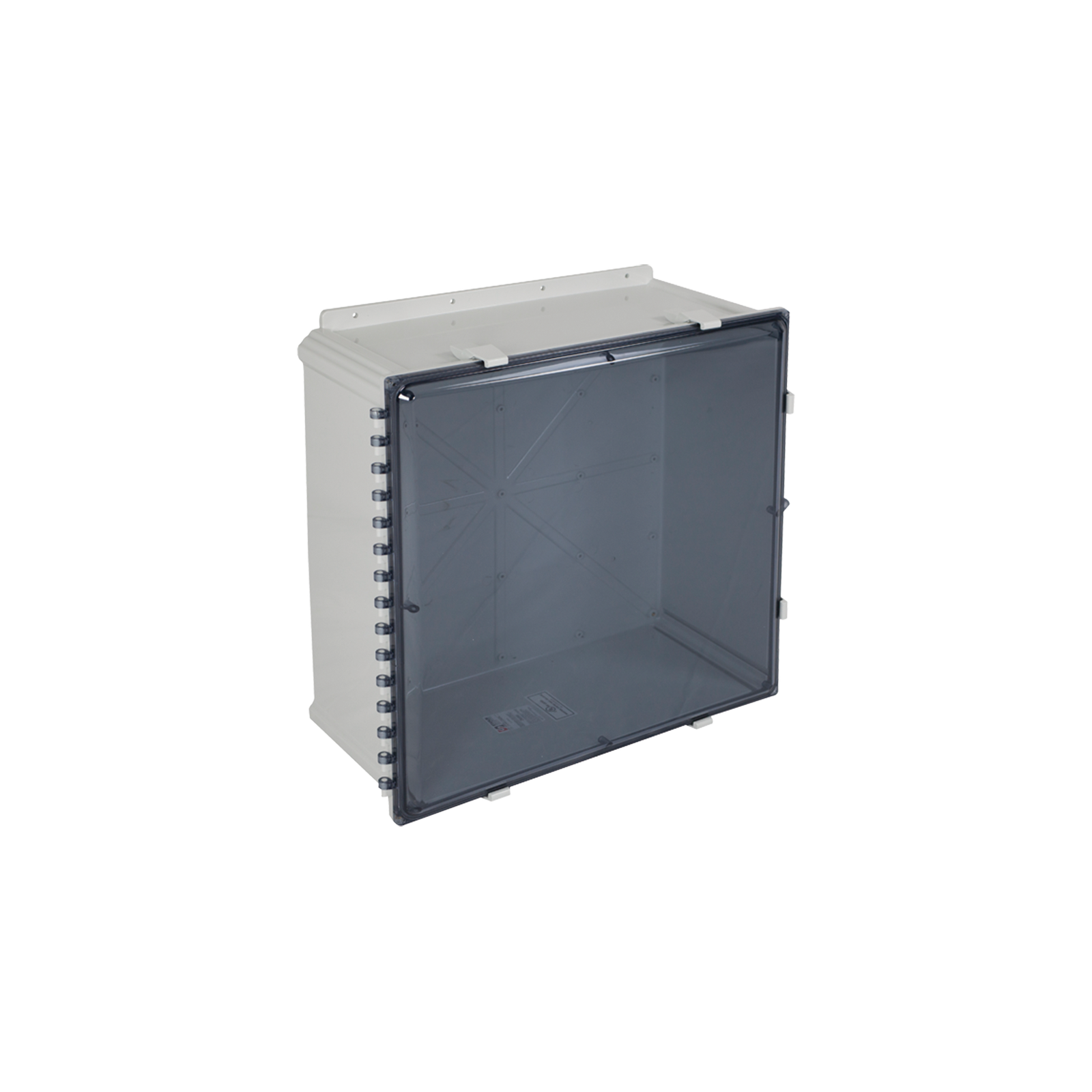 Caja De Policarbonato Con Puerta Tintada, 24Hx24Wx10D Pulgadas (609.6 x 609.6 x 254 mm), IP66, Uso Interior Exterior, Listado UL/cUL
