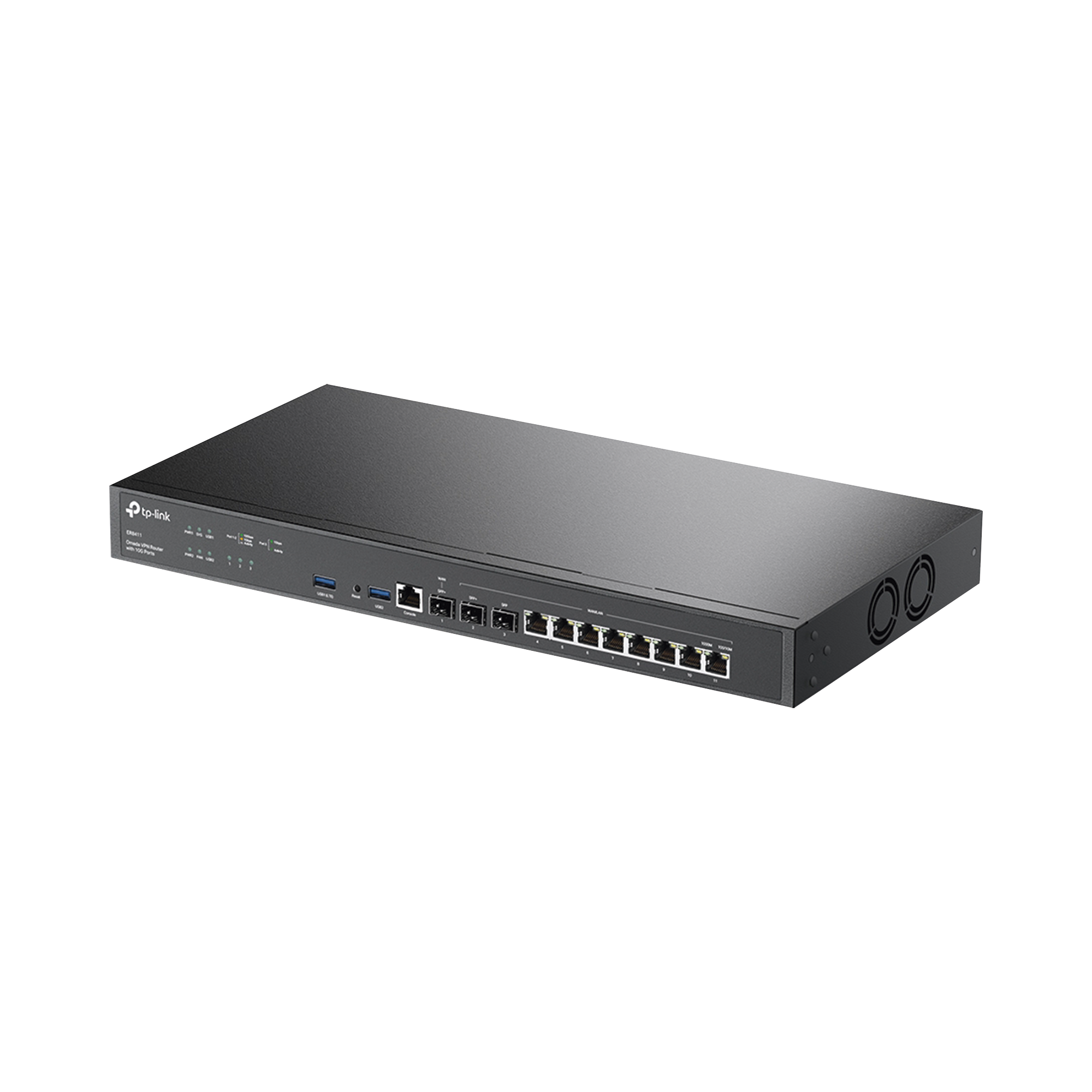 Router Omada VPN / SDN Multi-WAN 10G / 1 Puerto WAN SFP+ 10G / 1 Puerto WAN/LAN SFP+ 10G / 1 Puerto WAN/LAN SFP 1G / 8 puertos LAN/WAN 1G / 2 Puertos USB / 2.3 Millones Sesiones Concurrentes / Administración Centralizada OMADA SDN.