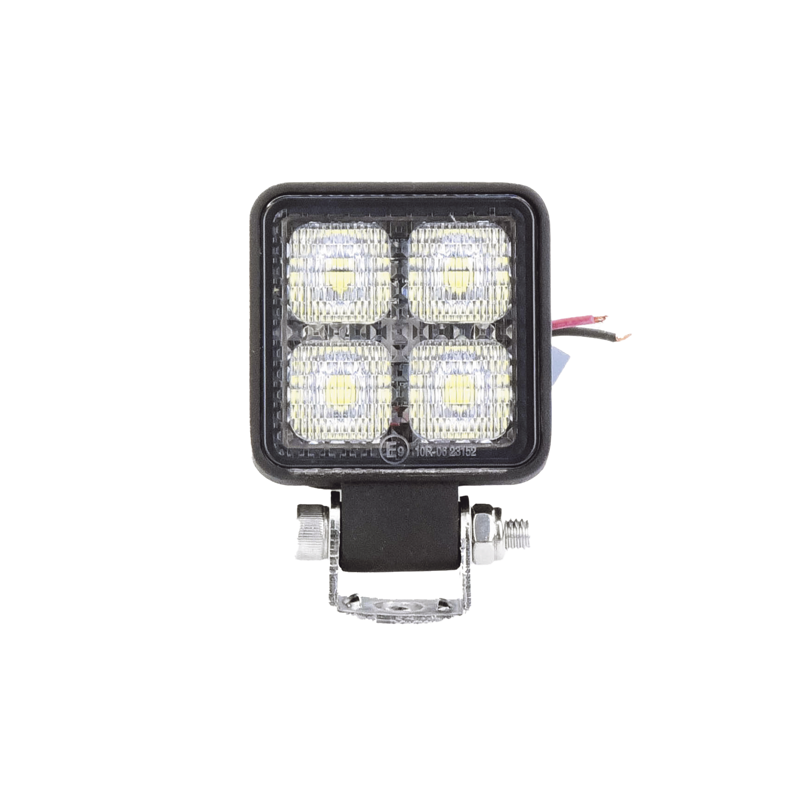 Luz de trabajo de 4 LED de 10 Watt, 12-24 Vcd, 800 lúmenes