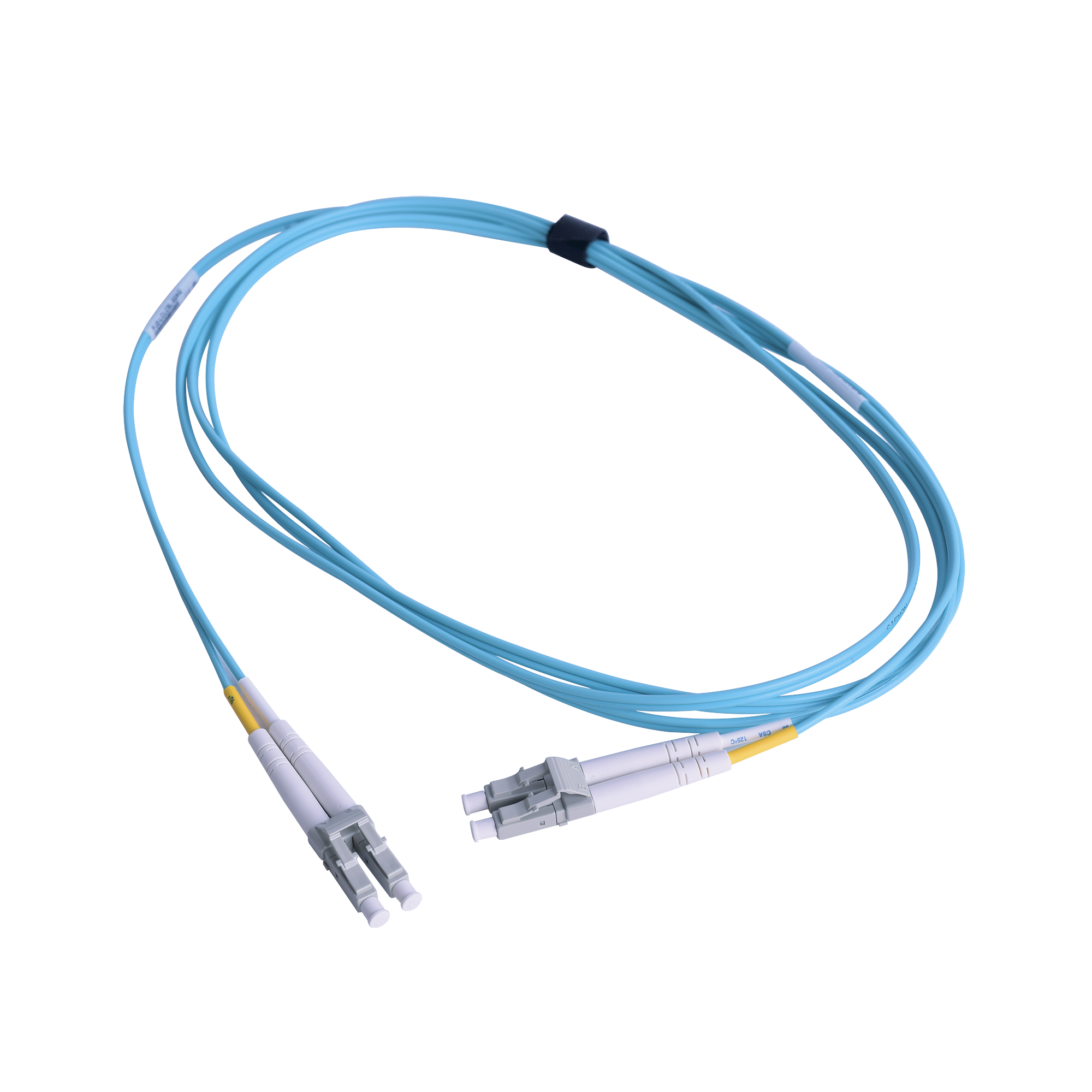 Jumper de Fibra Óptica Multimodo 50/125 OM3 XGLO, LC-LC Duplex, OFNR, Color Aqua, 1 Metro (3.28 Pies)