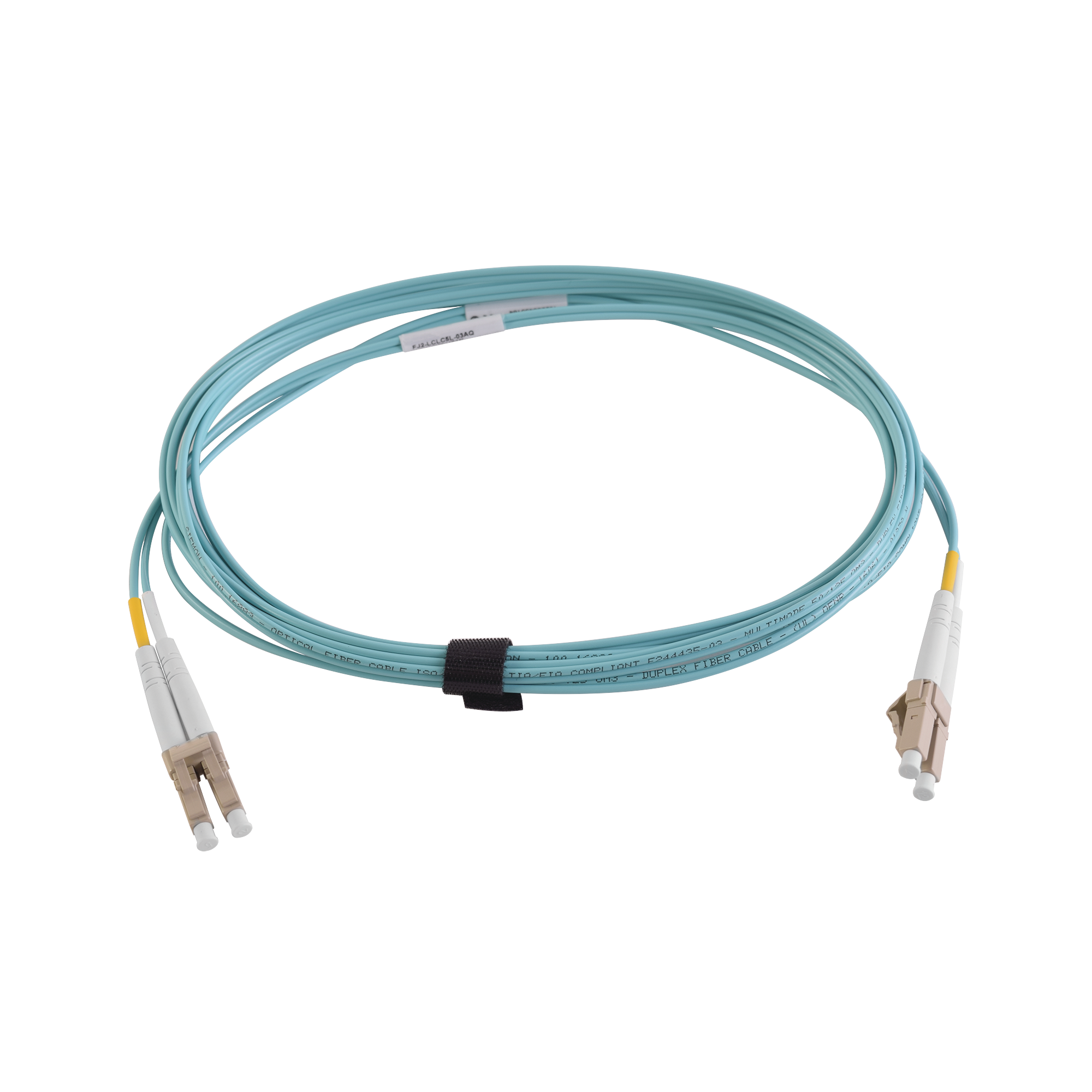 Jumper de Fibra Óptica Multimodo 50/125 XGLO OM3, LC-LC Duplex, OFNR, Color Aqua, 3 Metros (9.84 Pies)
