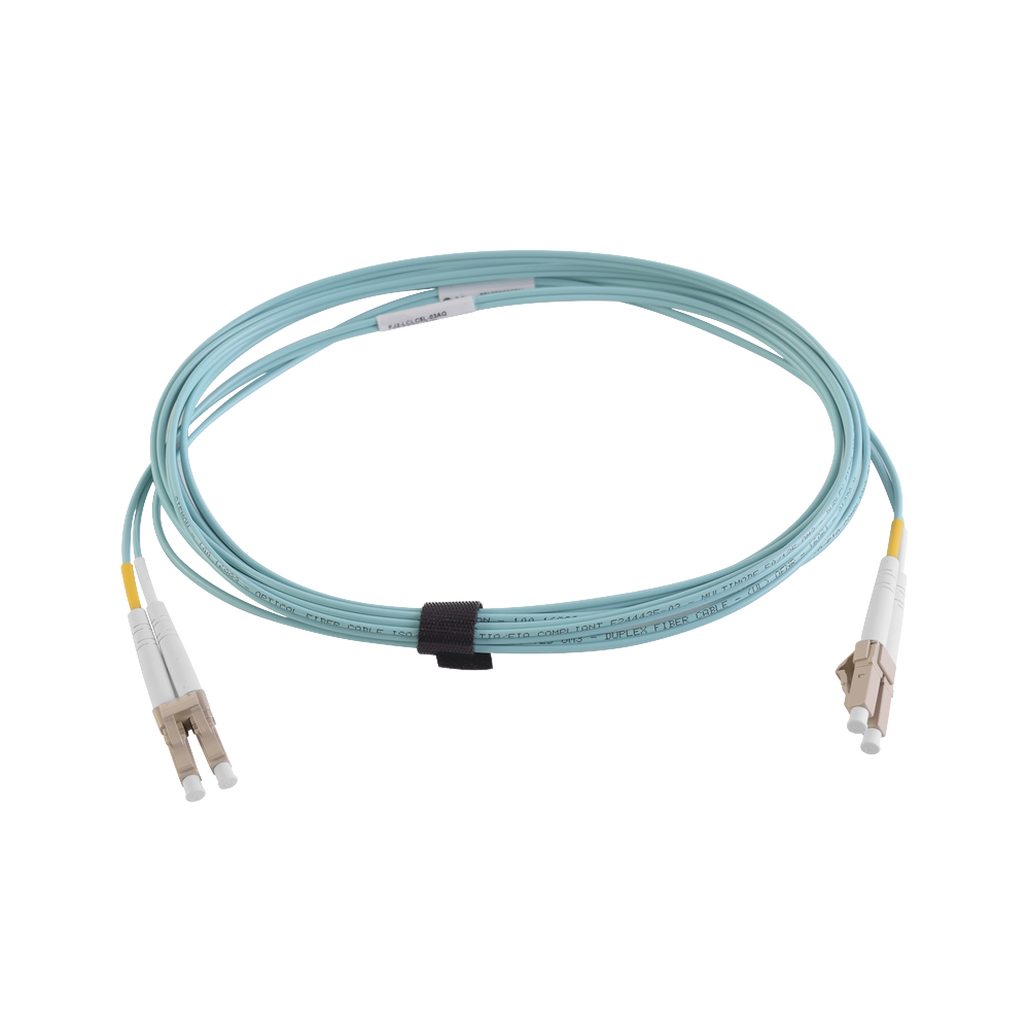 Jumper de Fibra Óptica Multimodo 50/125 XGLO OM4, LC-LC Duplex, OFNR, Color Aqua, 7 Metros (22.97 Pies)