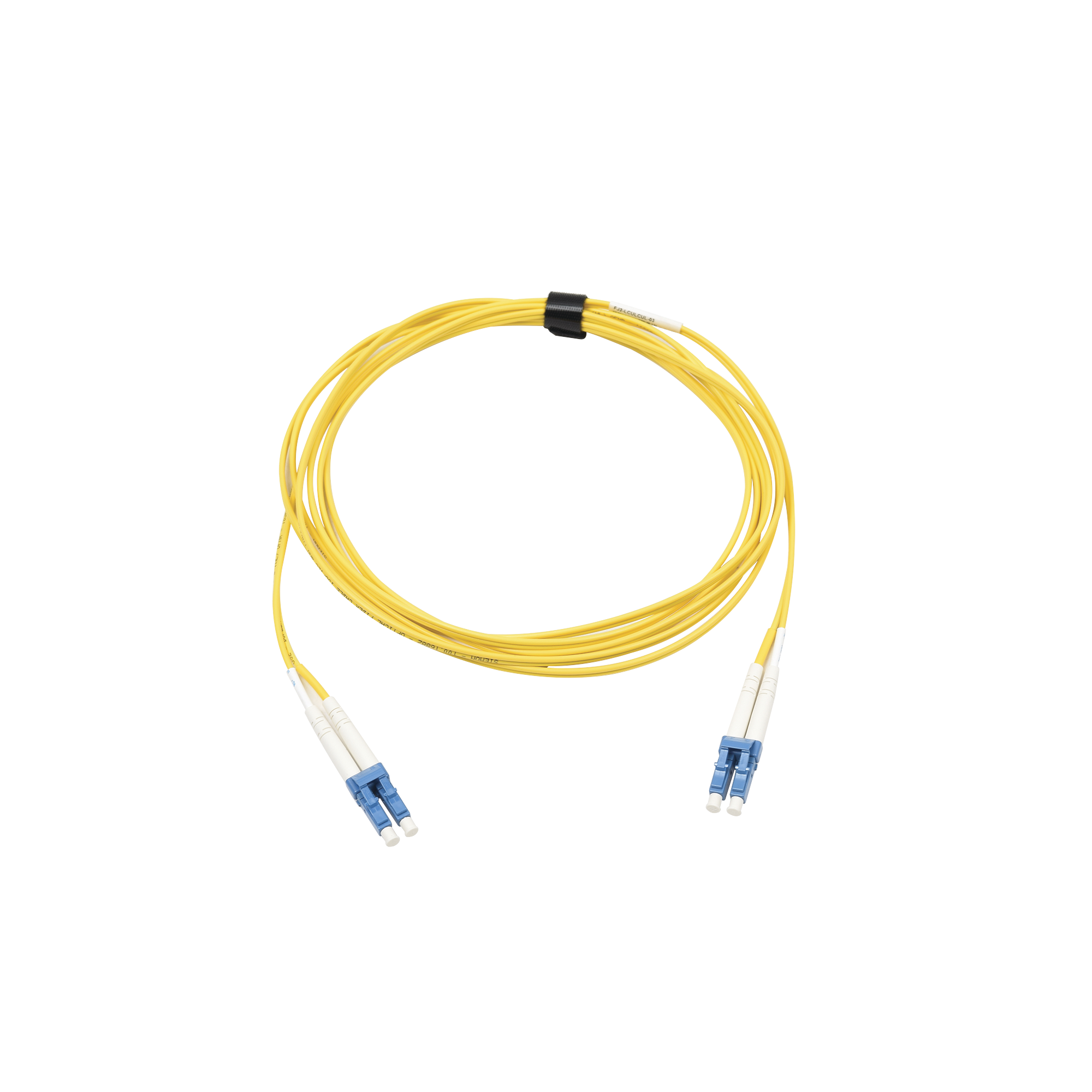 Jumper de Fibra Óptica Monomodo (OS2), XGLO, Riser, LC/UPC-LC/UPC Duplex, OFNR, Color Amarillo, 3 Metros (9.84 Pies)