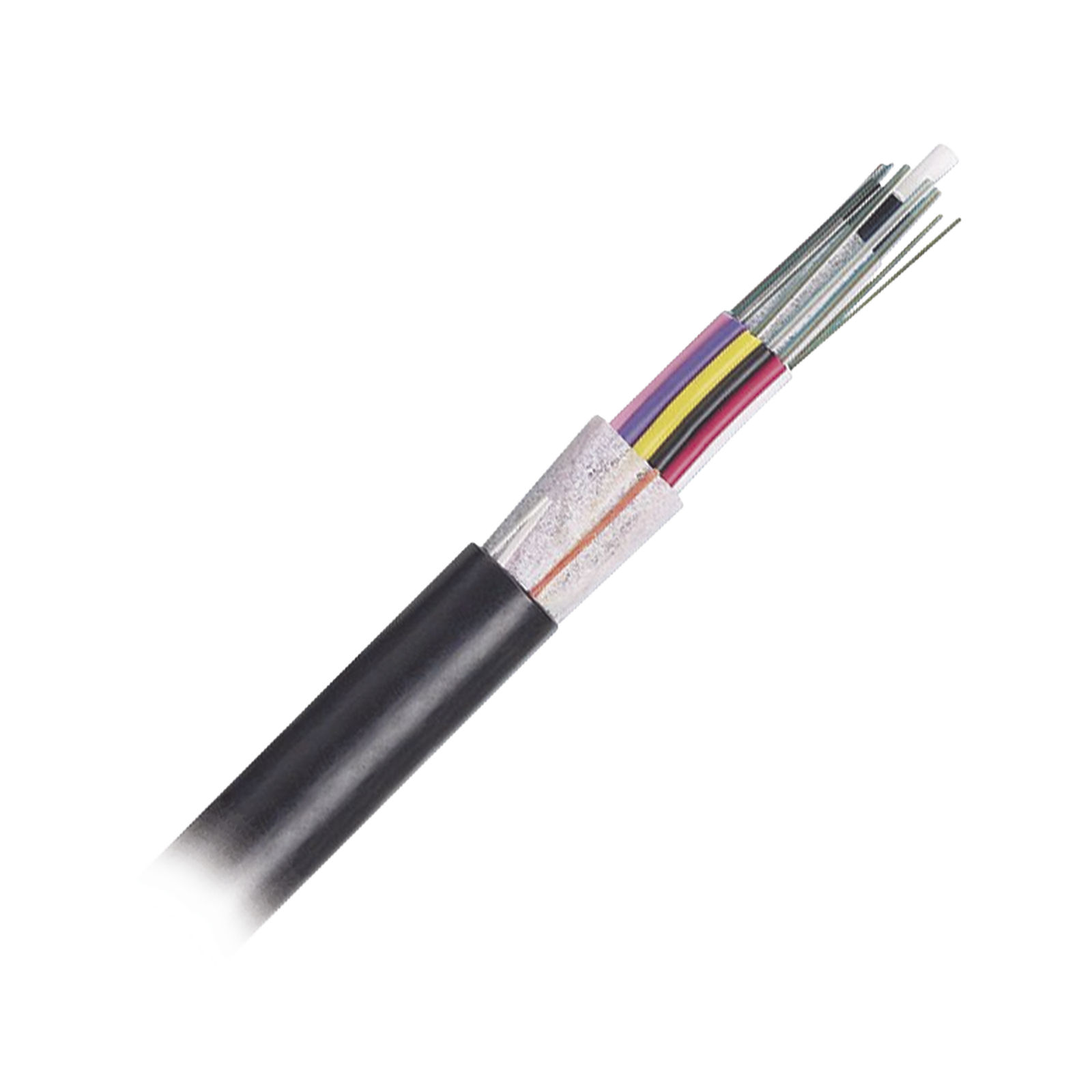 Cable de Fibra Óptica 12 Hilos, OSP (Planta Externa), No Armada (Dieléctrica), MDPE (Polietileno de Media Densidad), Multimodo OM4 50/125 Optimizada, Precio Por Metro