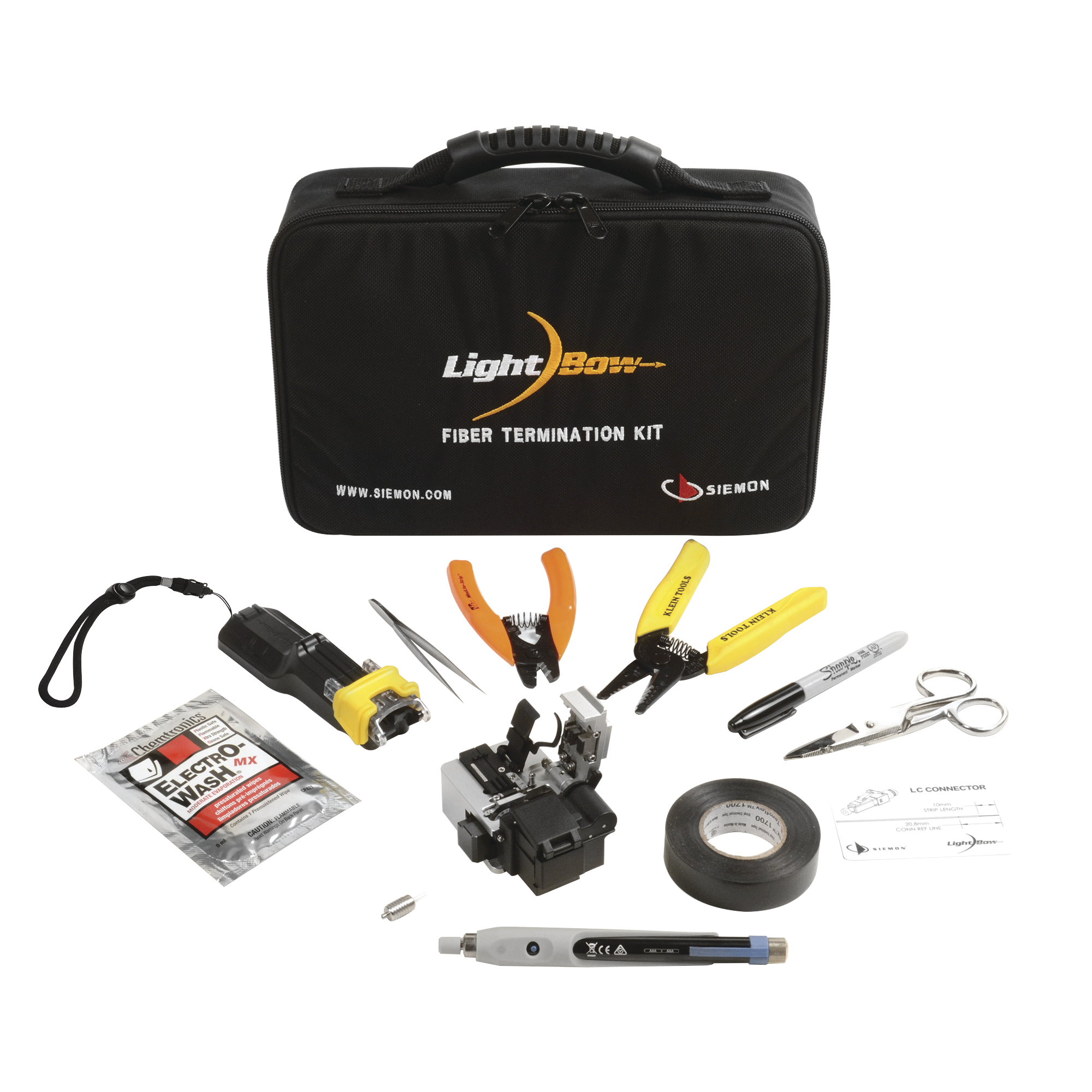 Kit de Herramienta LightBow para Terminación de Conectores de Fibra Óptica Pre-Pulidos LC/SC, Monomodo o Multimodo