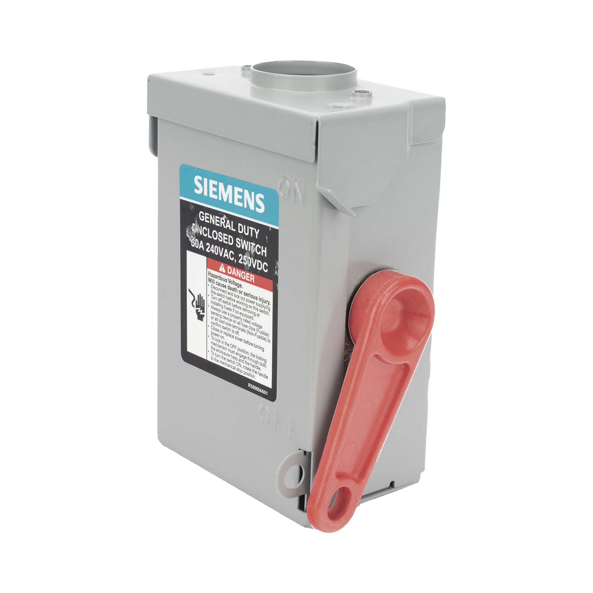 Interruptor de Seguridad GNF221RA, 240Vca, 2 polos, 30 Amp, sin portafusibles, Nema 3R.