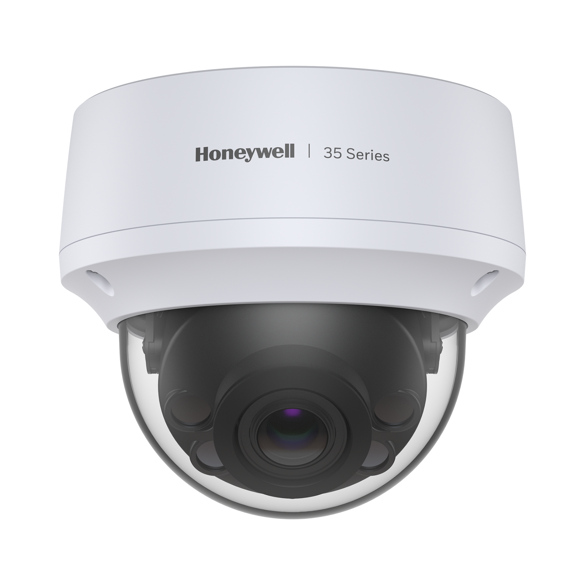 Domo IP 5 Megapixel / Lente Mot. 2.7 a 13.5 mm / 50 mts IR / Ultra Baja Iluminación /  NDAA / ONVIF /  IP67 / IK10 / H.265 / IA (Filtro de Humanos y Vehiculos) / Merodeo / Conteo de Personas / PoE / Audio y Alarmas I/O / Serie 35